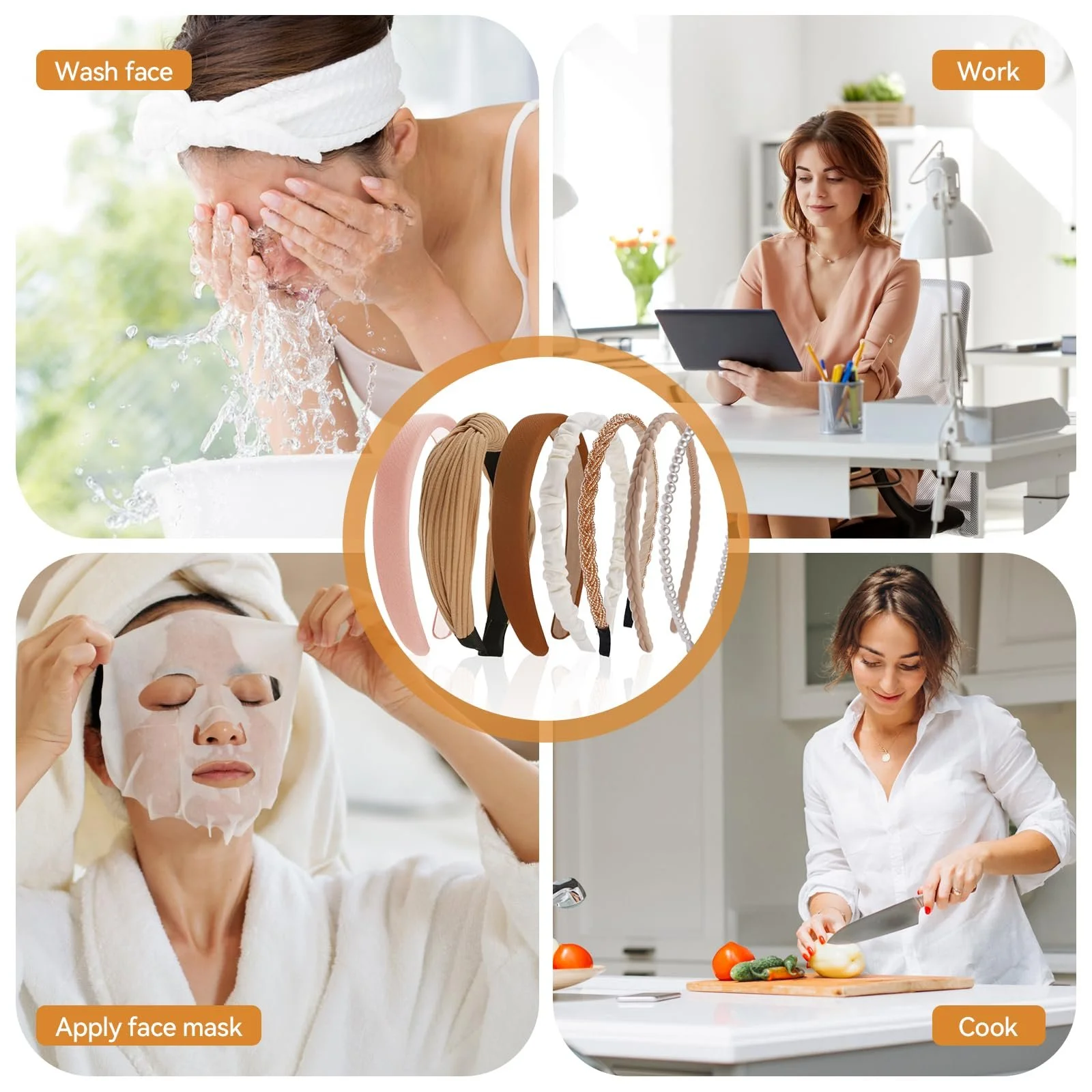 Набор обручей для волос 7 шт., фото №6