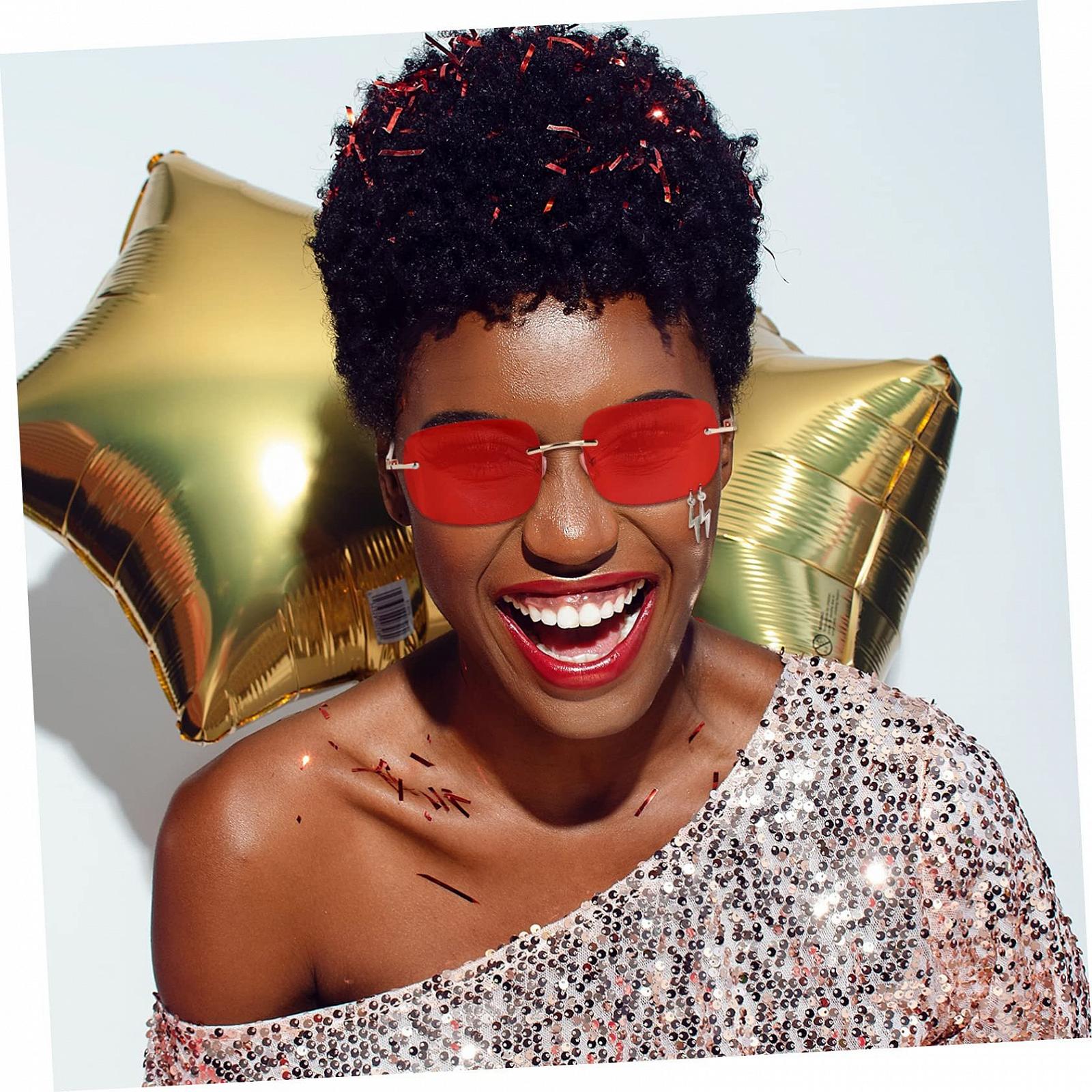 Сонцезахисні окуляри VALICLUD Без оправи Метал Червоний (2 шт.), фото №8