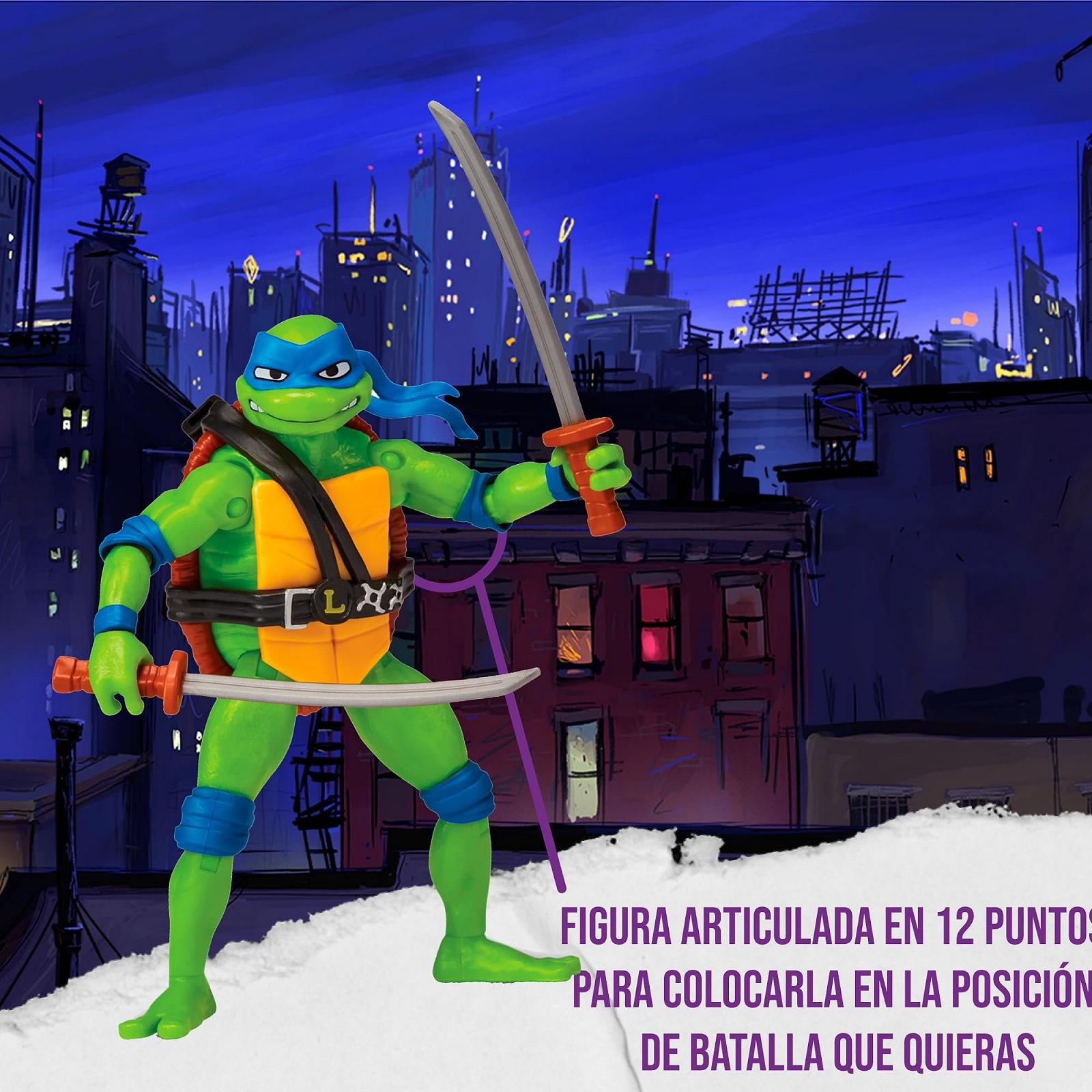 Фигурка Leonardo Ninja Turtles Mutant Giochi Preziosi подвижная 12 см с оружием, фото №5