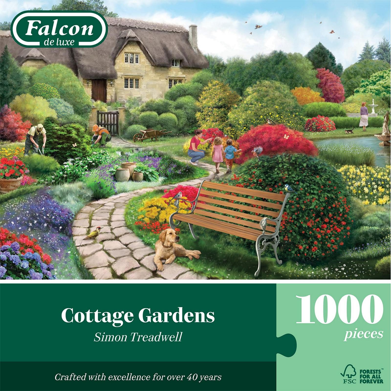 Пазл Falcon Cottage Gardens 1000 деталей, фото №1 Пазл Falcon Cottage Gardens 1000 деталей, фото №1