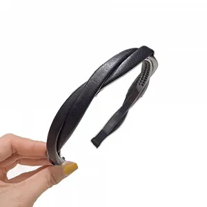 Обруч Шкіряний плетений з двох пасм - Фото 1