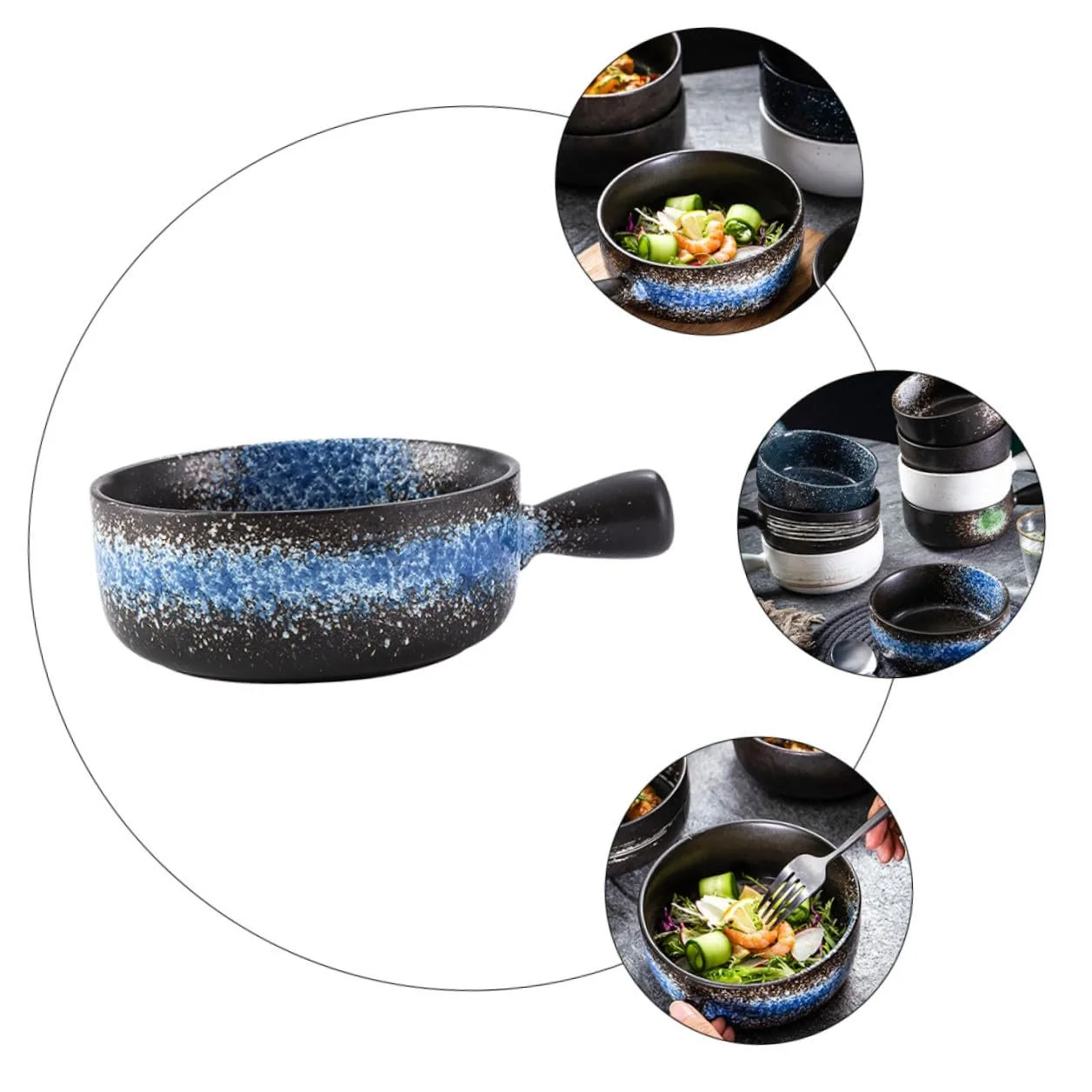 Форма для запікання VALICLUD керамічна з ручкою термостійка для тортів та супів, фото №4 Форма для запікання VALICLUD керамічна з ручкою термостійка для тортів та супів, фото №4