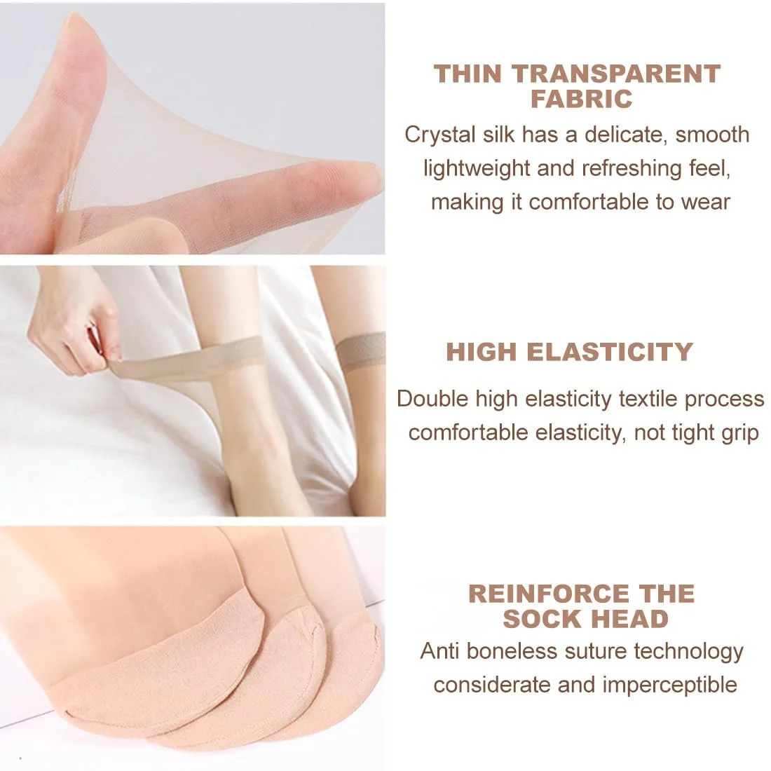 Носки Нейлоновые Женские 36-40 Прозрачные Щиколотки Черный, Телесный, фото №4 Носки Нейлоновые Женские 36-40 Прозрачные Щиколотки Черный, Телесный, фото №4