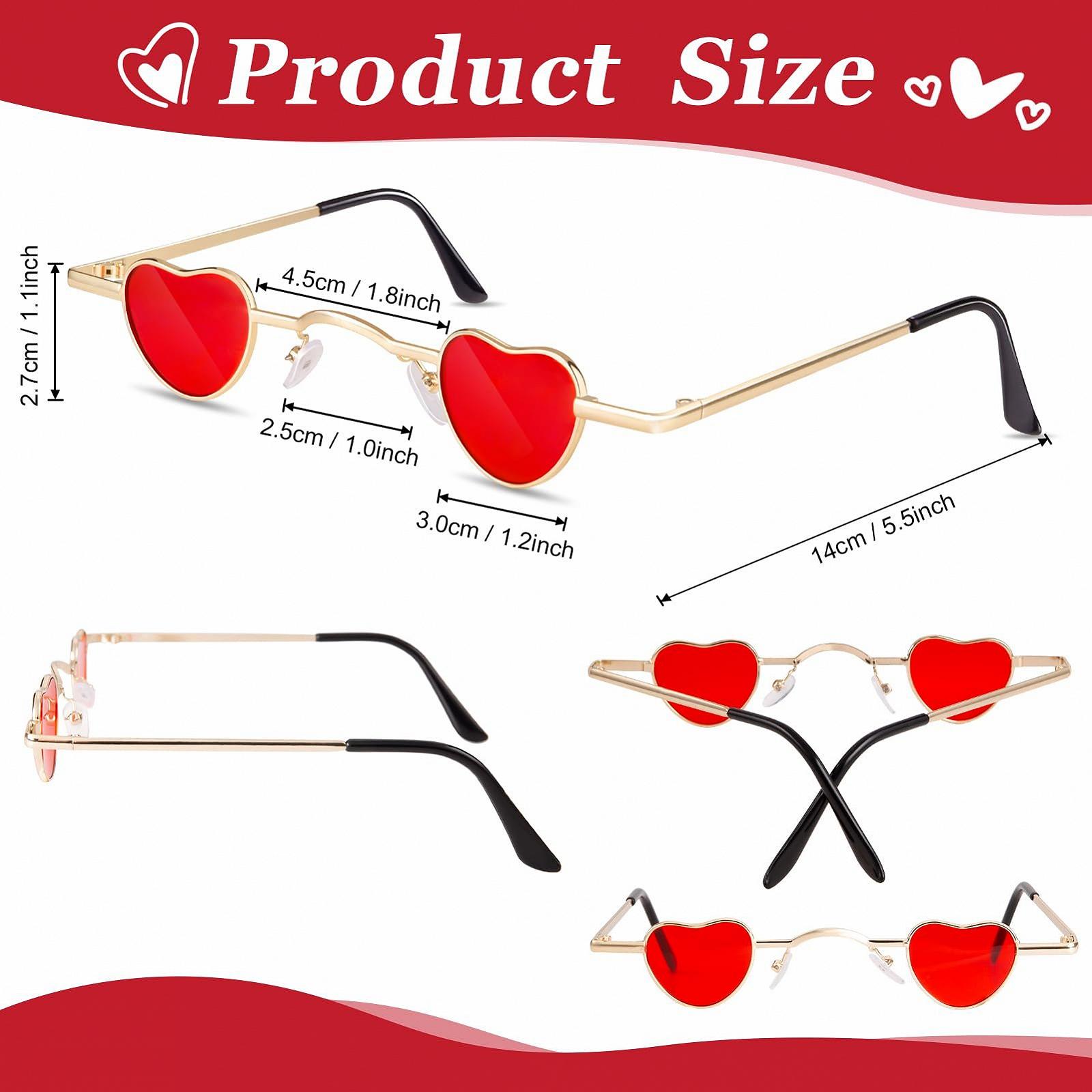 Сонцезахисні окуляри Kiiwah у формі серця, маленькі, унісекс, ретро, металева оправа, фото №2