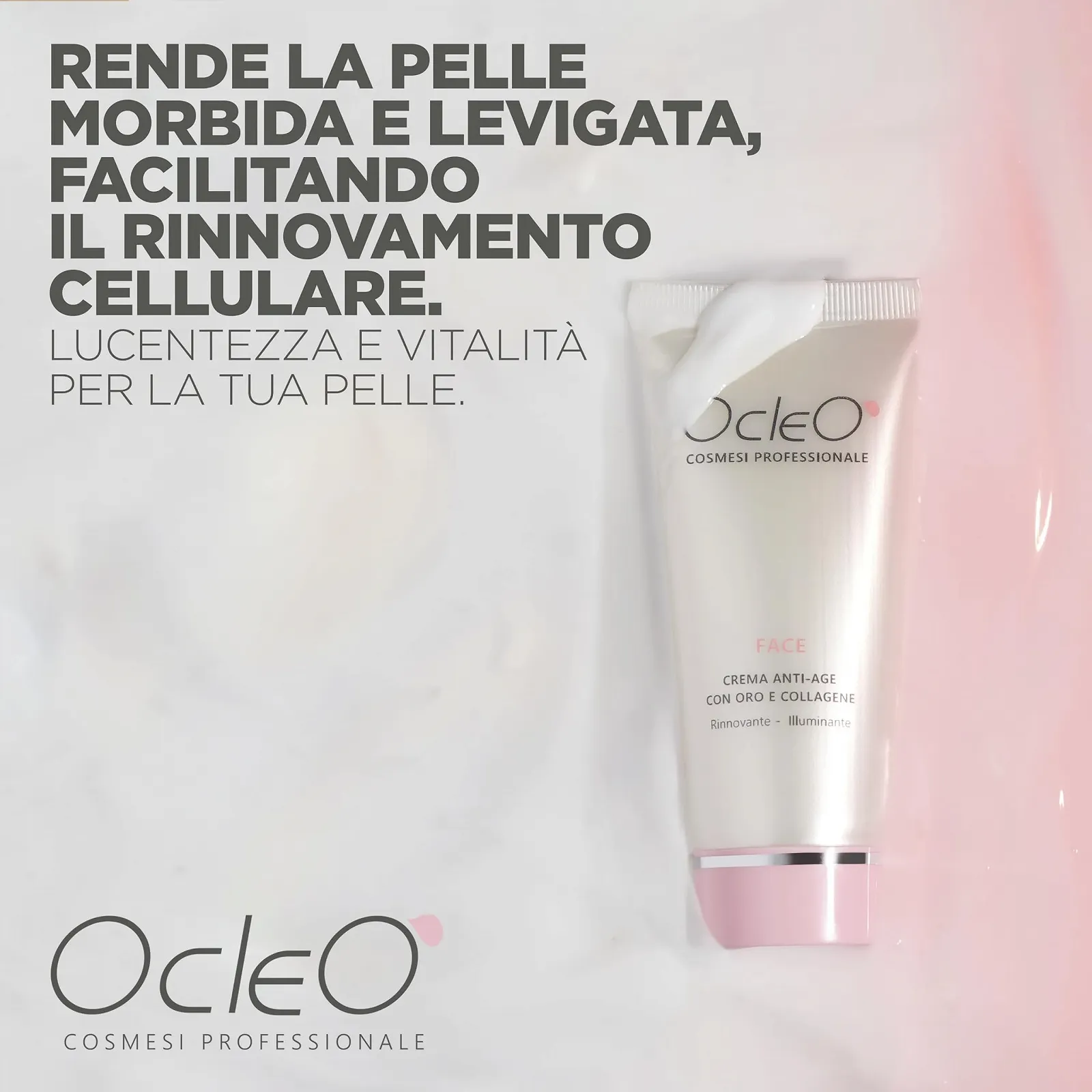 Антивіковий крем Ocleò Renewing and Brightening з золотом та колагеном 50 мл, фото №4 Антивіковий крем Ocleò Renewing and Brightening з золотом та колагеном 50 мл, фото №4