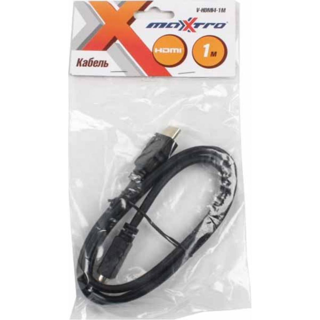 Кабели мультимедийные Maxxter HDMI to HDMI  1.0m V-HDMI4-1M, фото №2
