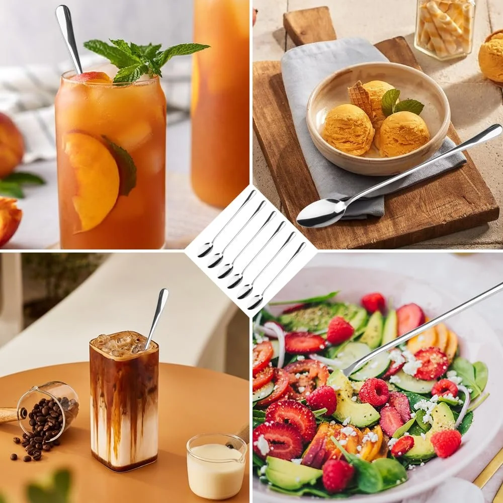 Ложка для лате макіато Довга, 6 штук, 19.5 см, фото №7