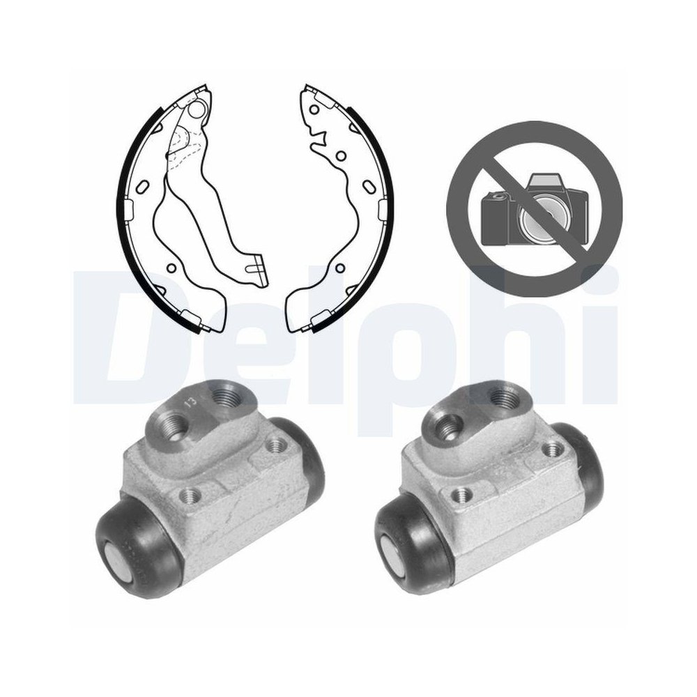 Комплект гальмівних колодок Delphi KP1108 задня вісь, фото №1