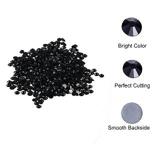 Стразы 4 мм 5000 штук Блестящие камни Смола Плоская задняя часть Термофиксируемые стразы для ногтей Одежда Чашки Бутылки DIY украшения synthetic.ua - Фото 1