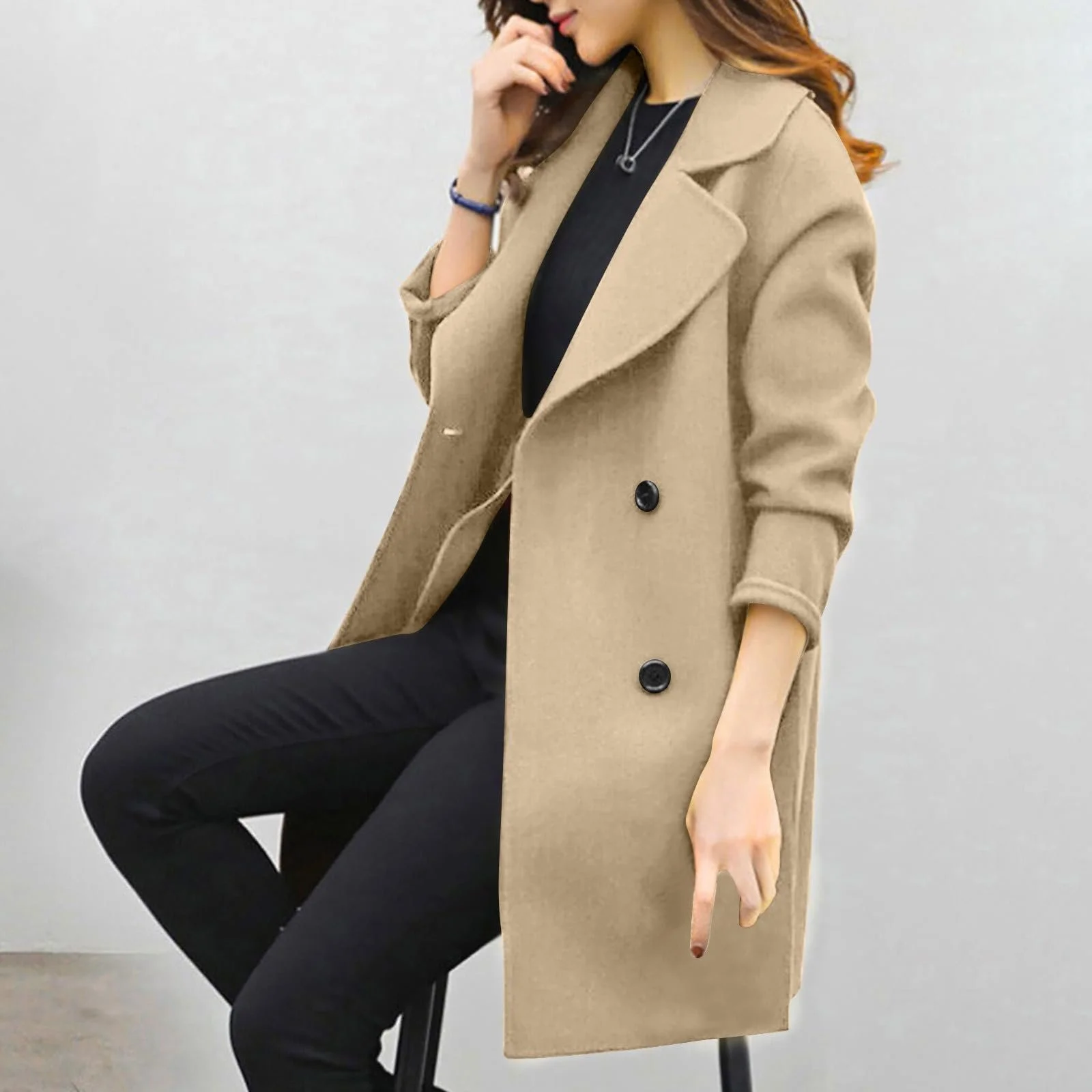 Шерстяное пальто Женское элегантное однотонное, фото №6 Шерстяное пальто Женское элегантное однотонное, фото №6