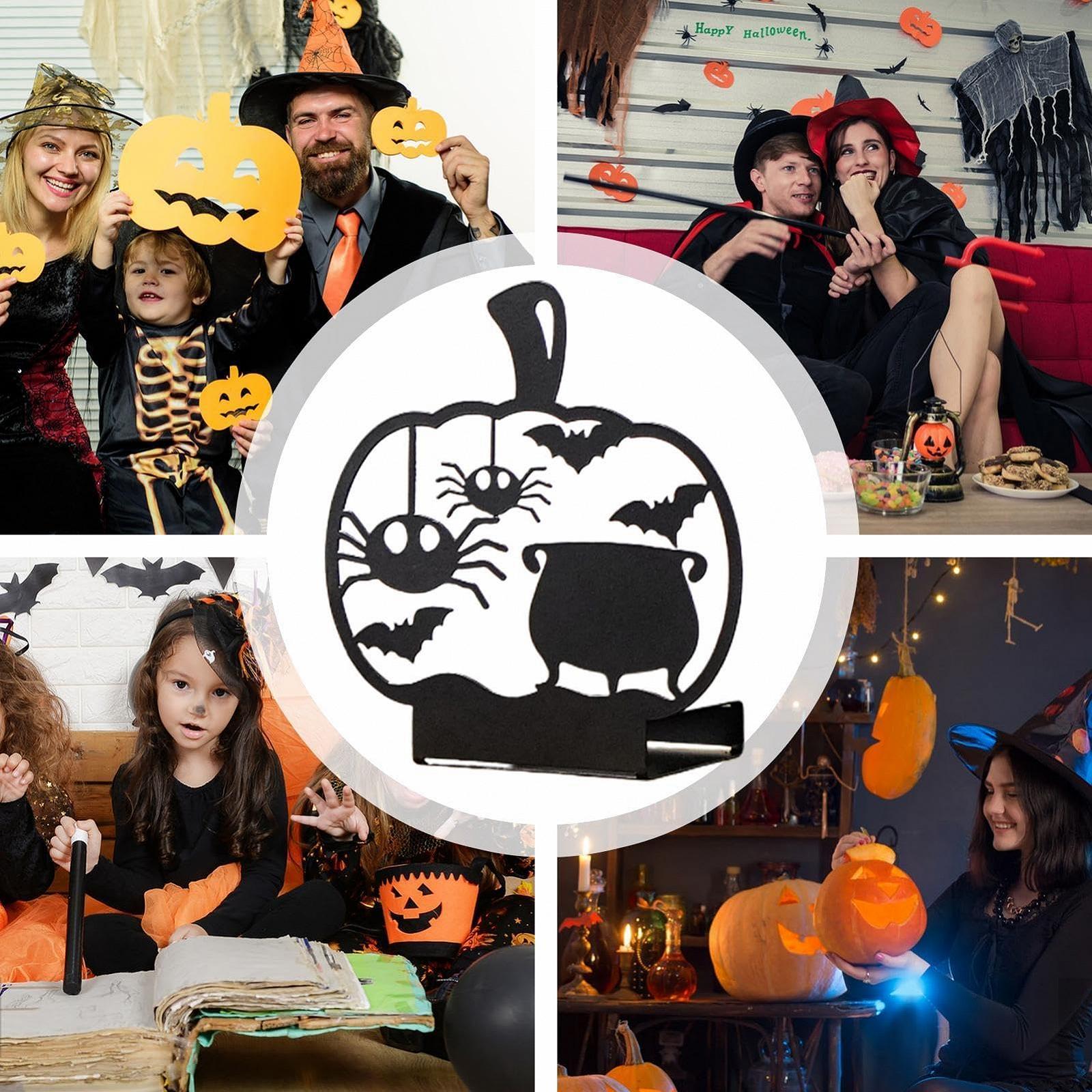 Подсвечник Halloween - Кованый Подсвечник Паук Летучая мышь Черный, фото №2