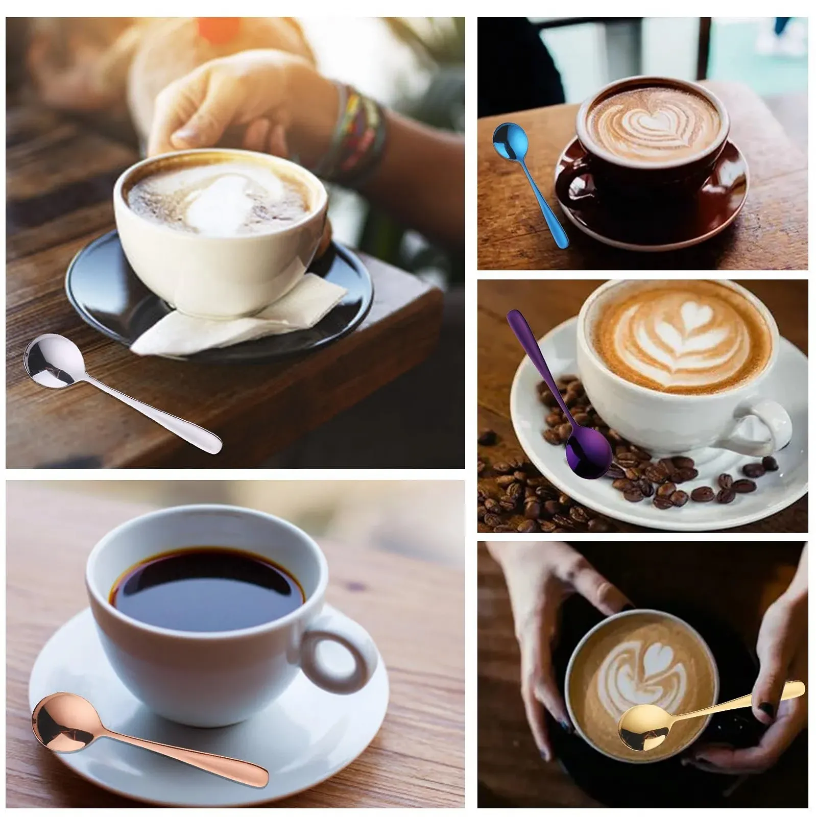 Ложка Кавова з нержавіючої сталі 8 кольорів, фото №7