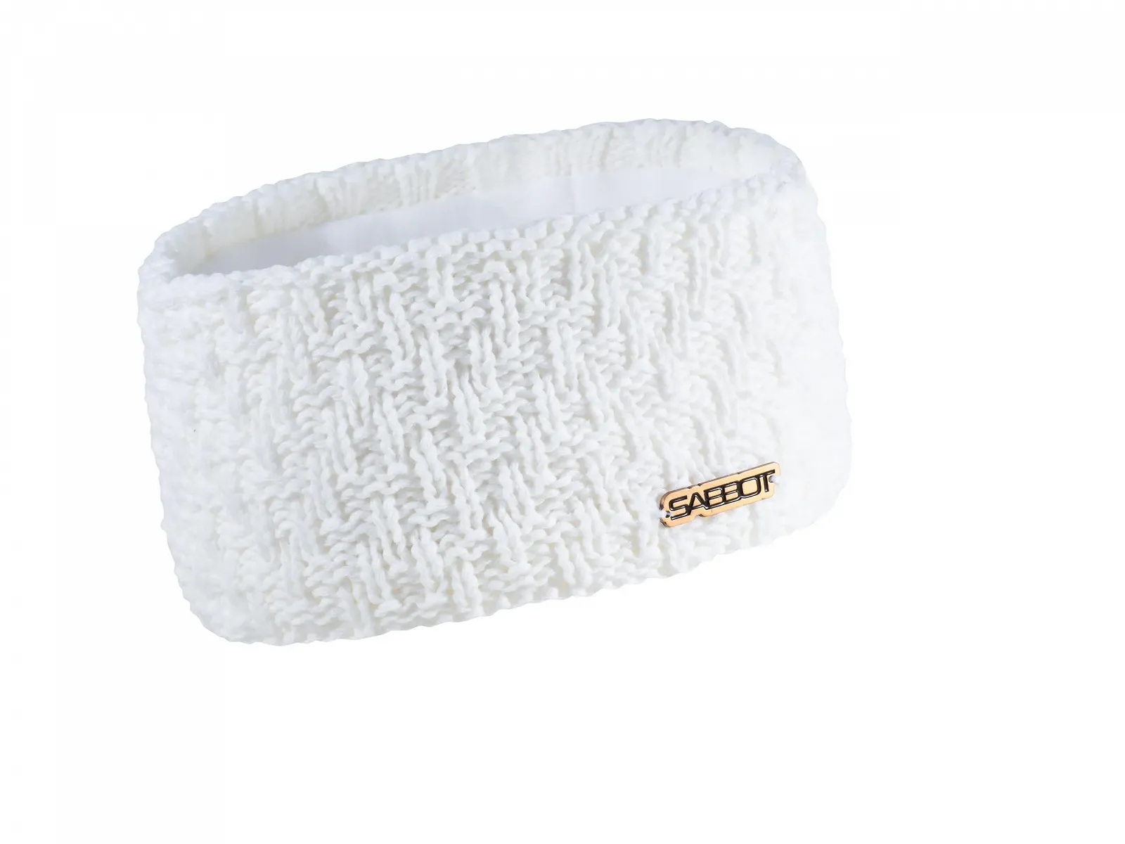 Пов'язка на голову зимова SABBOT Жіноча Широка з флісом Біла, фото №1 Пов'язка на голову зимова SABBOT Жіноча Широка з флісом Біла, фото №1