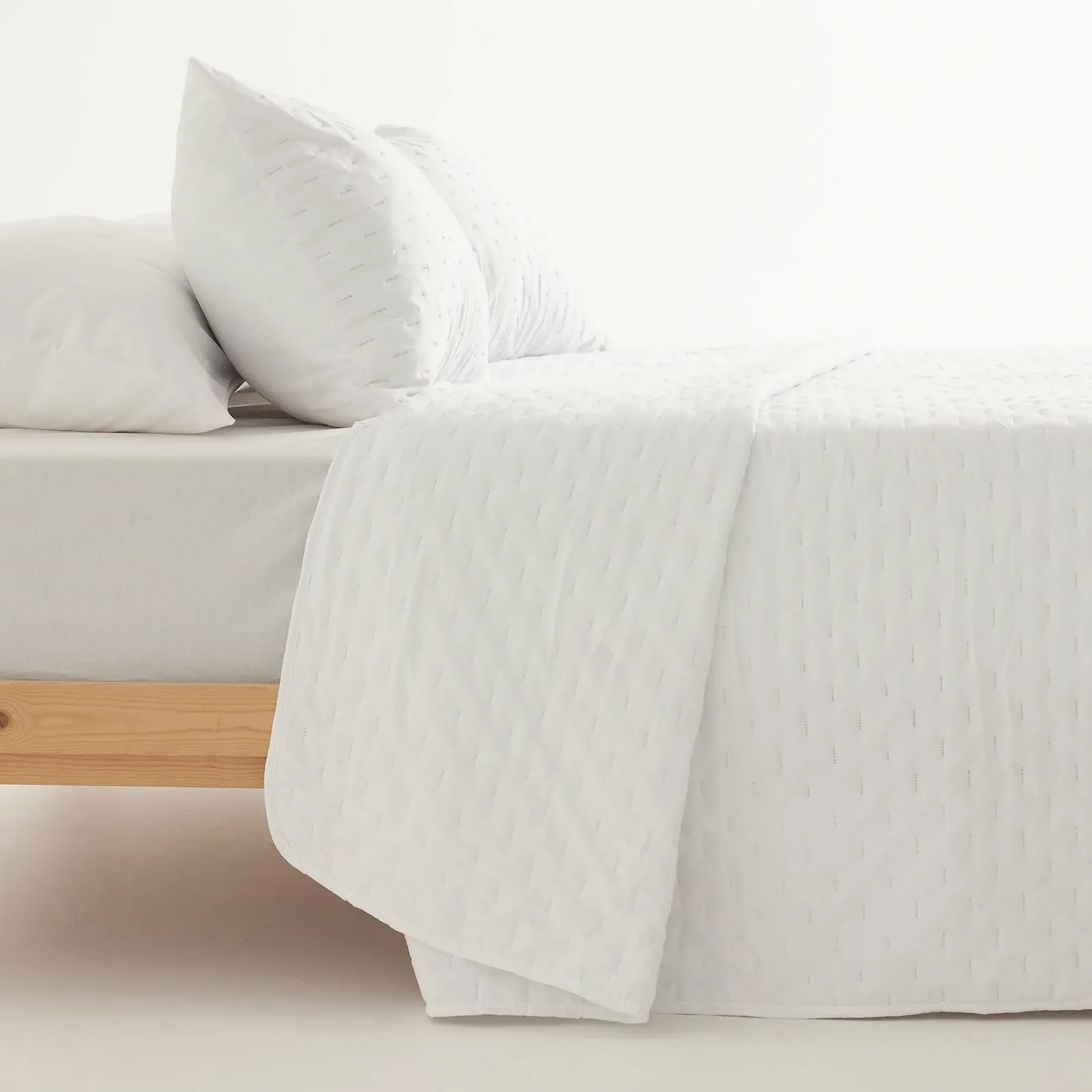 Покрывало GAMUSI для кровати 80/90 см Легкое Переходное Весеннее Летнее стеганое 180 x 270 см Белое, фото №2