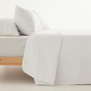 Покривало GAMUSI для ліжка 80/90 см Легке Перехідне Весняне Літнє стьобане 180 x 270 см Біле synthetic.ua - Фото 1