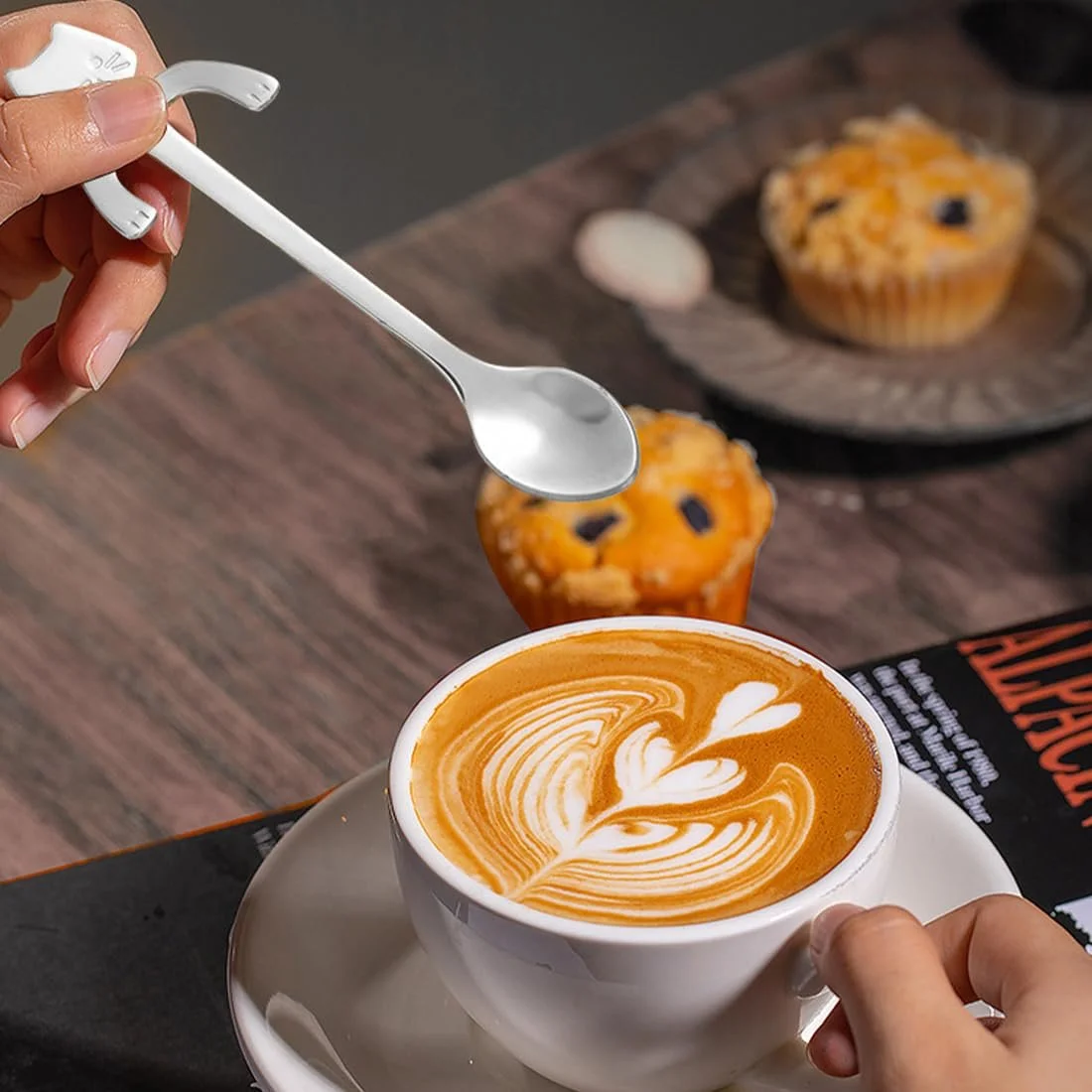Ложка Кавова Котяча, набір 2 шт. Нержавіюча сталь, фото №4