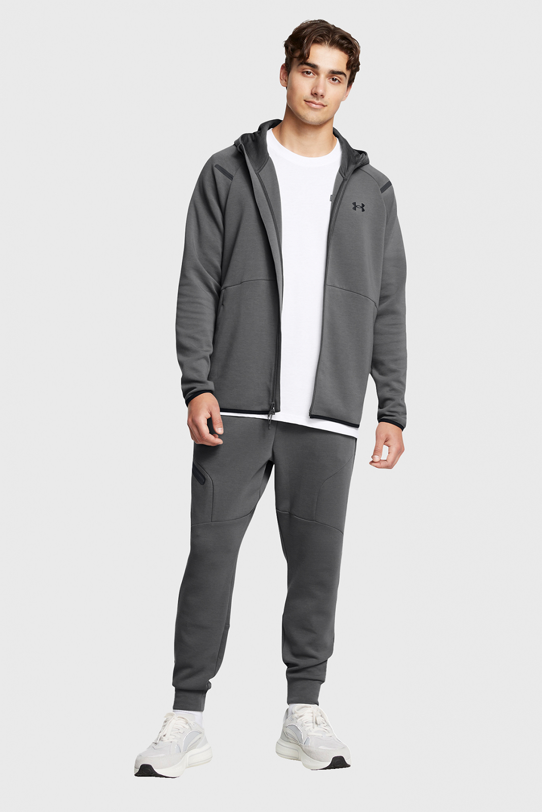Штани UA Unstoppable Flc Jgr EU 1389353-025 Under Armour Сірий S, фото №4
