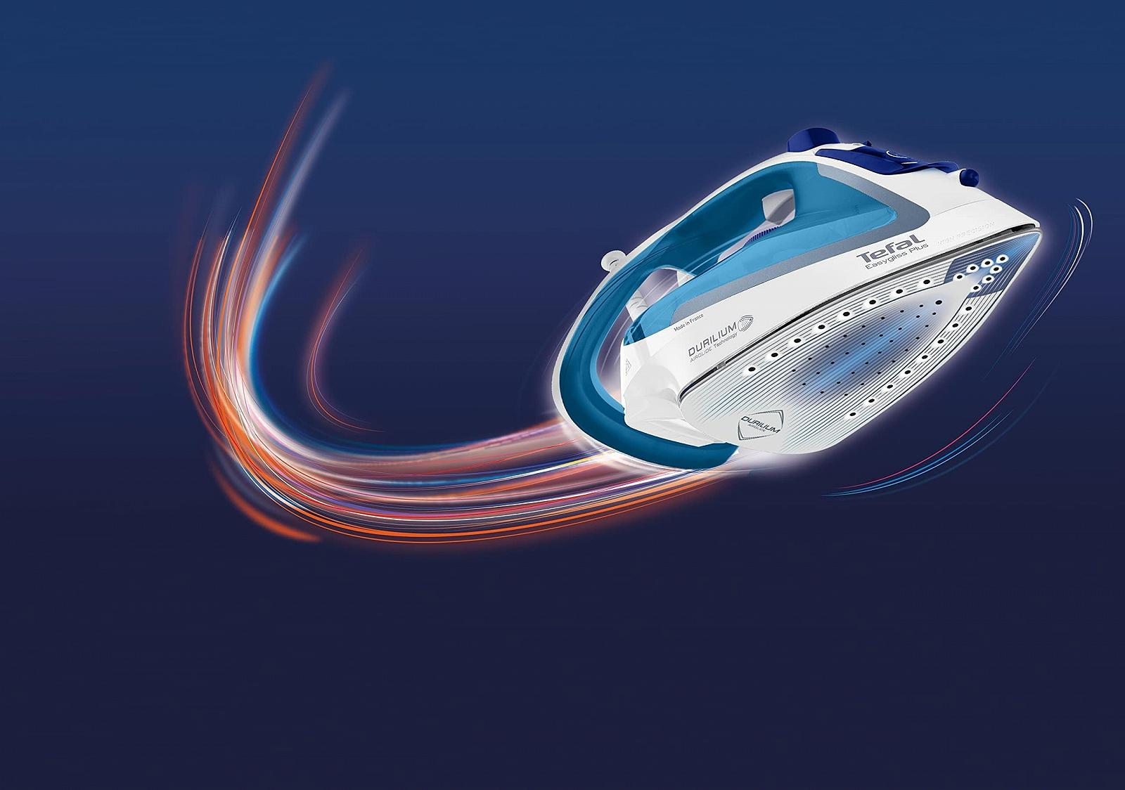 Праска парова Tefal Easygliss FV5751 Durilium Plus, 2700 Вт, синій/білий, фото №5