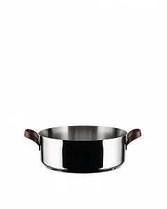 Кастрюля Alessi Edo PU102/24 с двумя стальными ручками Коричневая - Фото 1