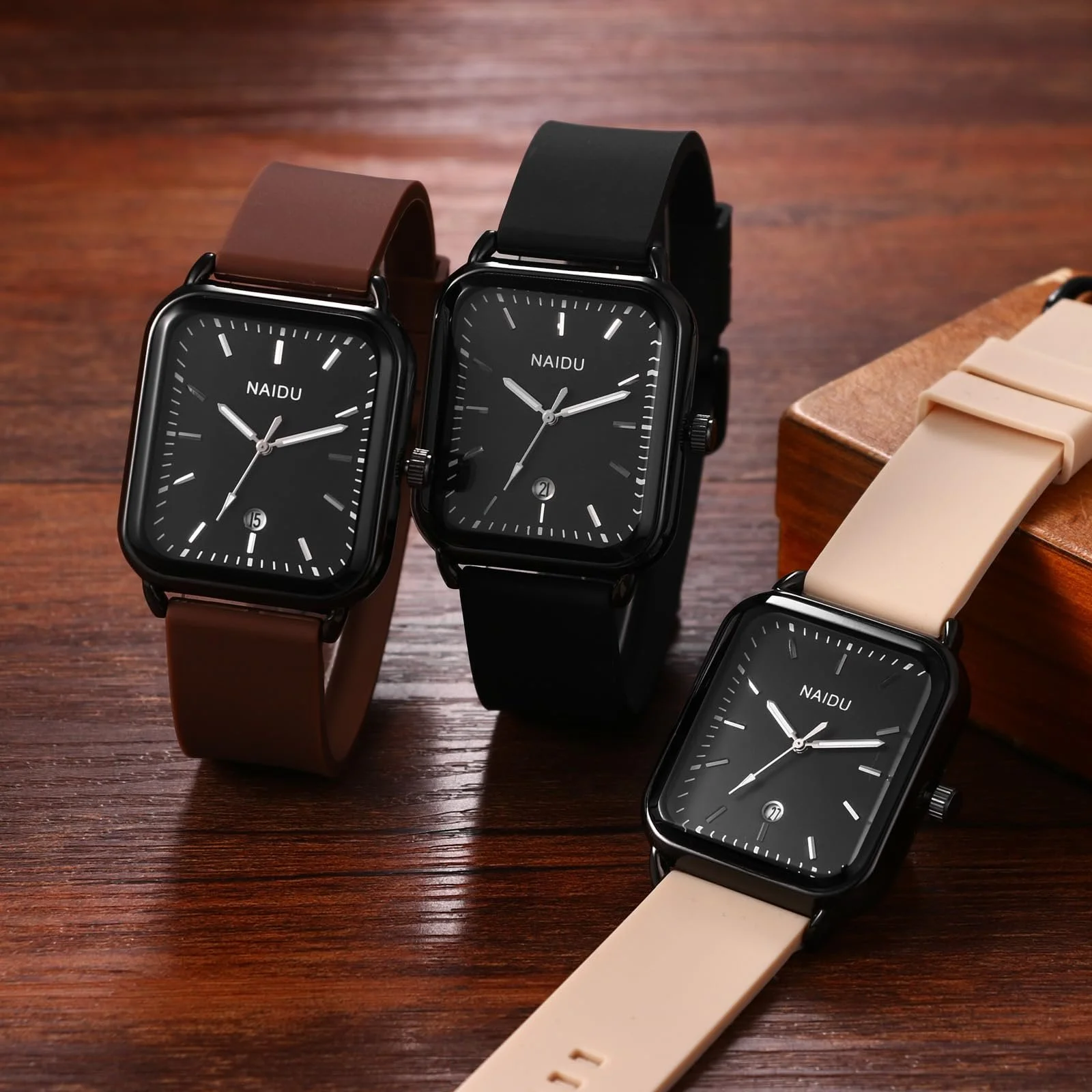 Годинник Silverora Кварцовий Аналоговий Прямокутний Силіконовий, фото №8