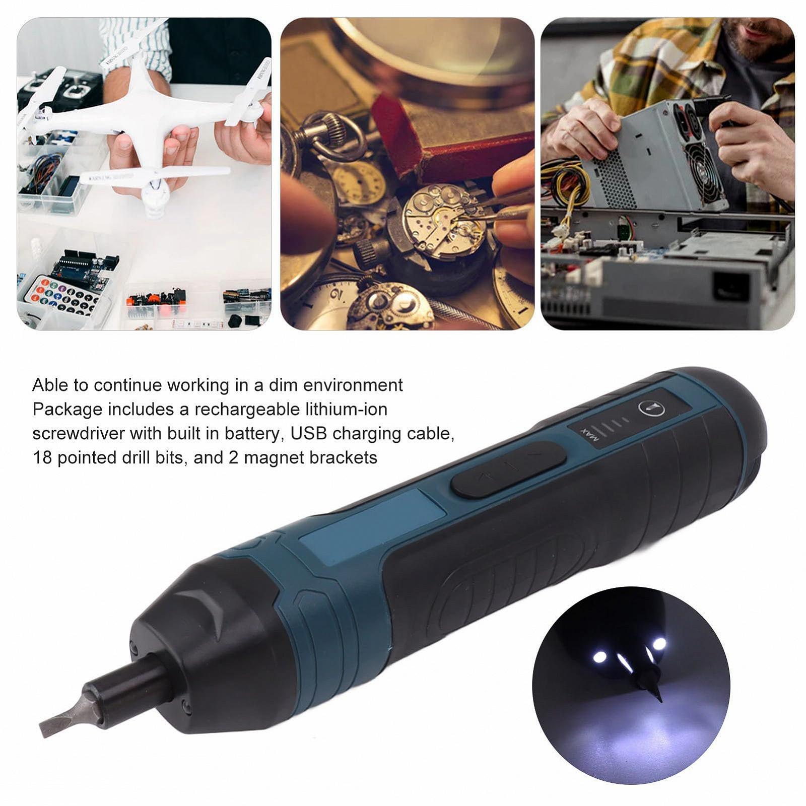 Викрутка електрична Uadme 3.6 В літієва батарея USB перезаряджувана, фото №2