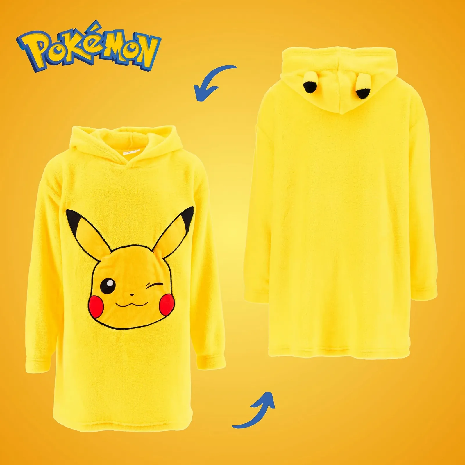 Толстовка-ковдра для хлопчиків Pokemon з дизайном Пікачу, фото №6 Толстовка-ковдра для хлопчиків Pokemon з дизайном Пікачу, фото №6