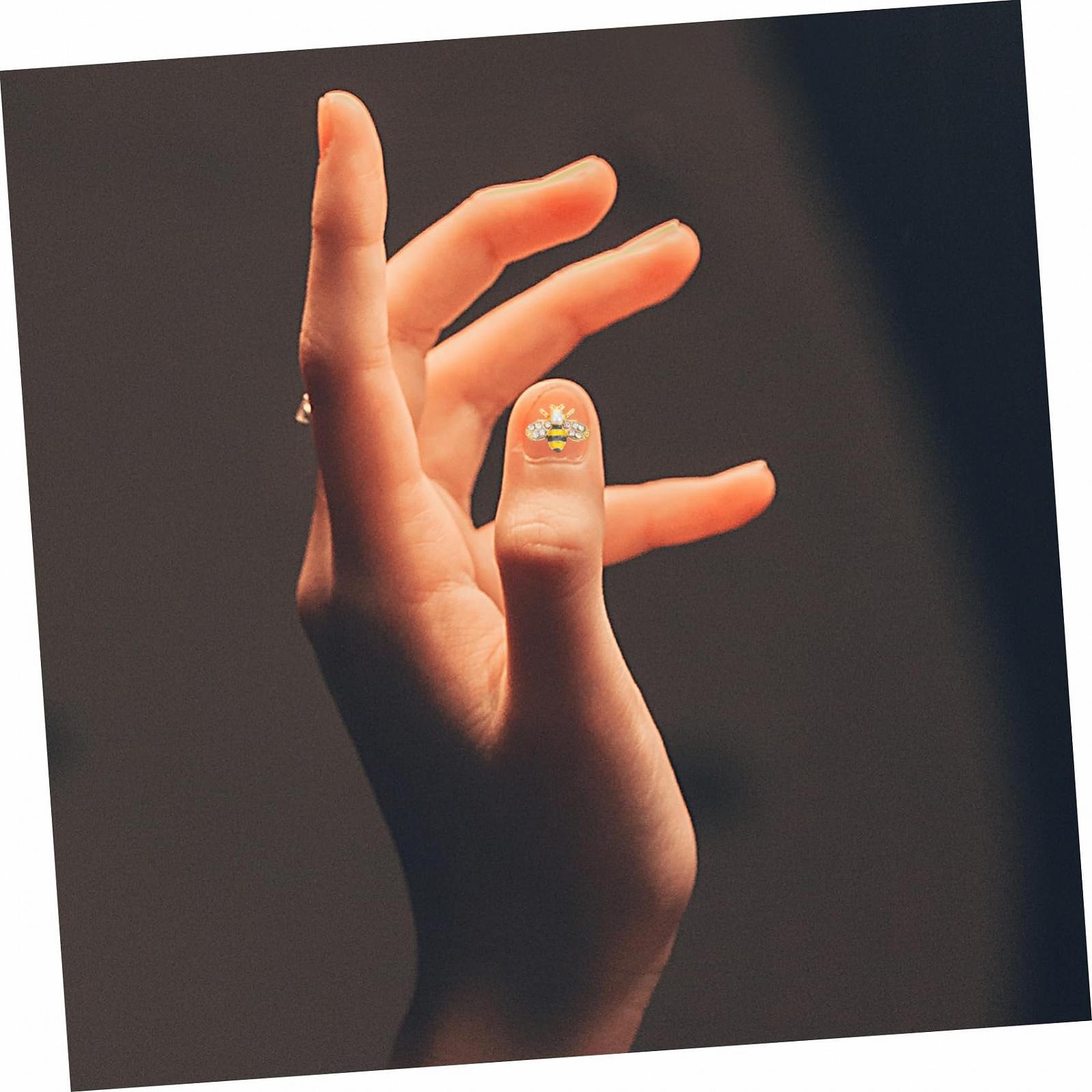 Металлические аксессуары для ногтей Mikinona, 20 шт, украшения для маникюра своими руками, декор в форме пчелки, украшения для маникюра, 3D, фото №2