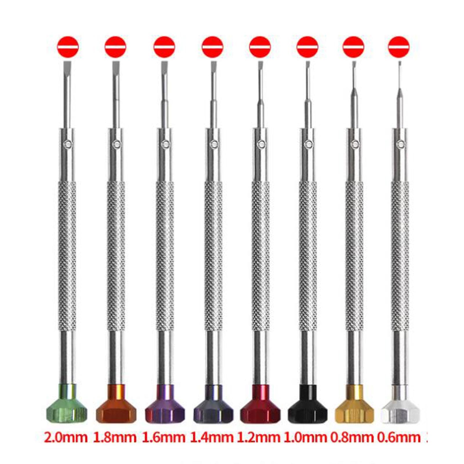 Набір викруток Baoblaze 8шт Small Screwdriver 0.6-2.0mm Professional Flat Head, фото №2
