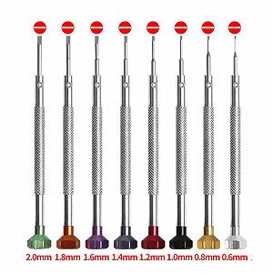 Набор отверток Baoblaze 8шт Small Screwdriver 0.6-2.0mm Professional Flat Head synthetic.ua - Фото 1