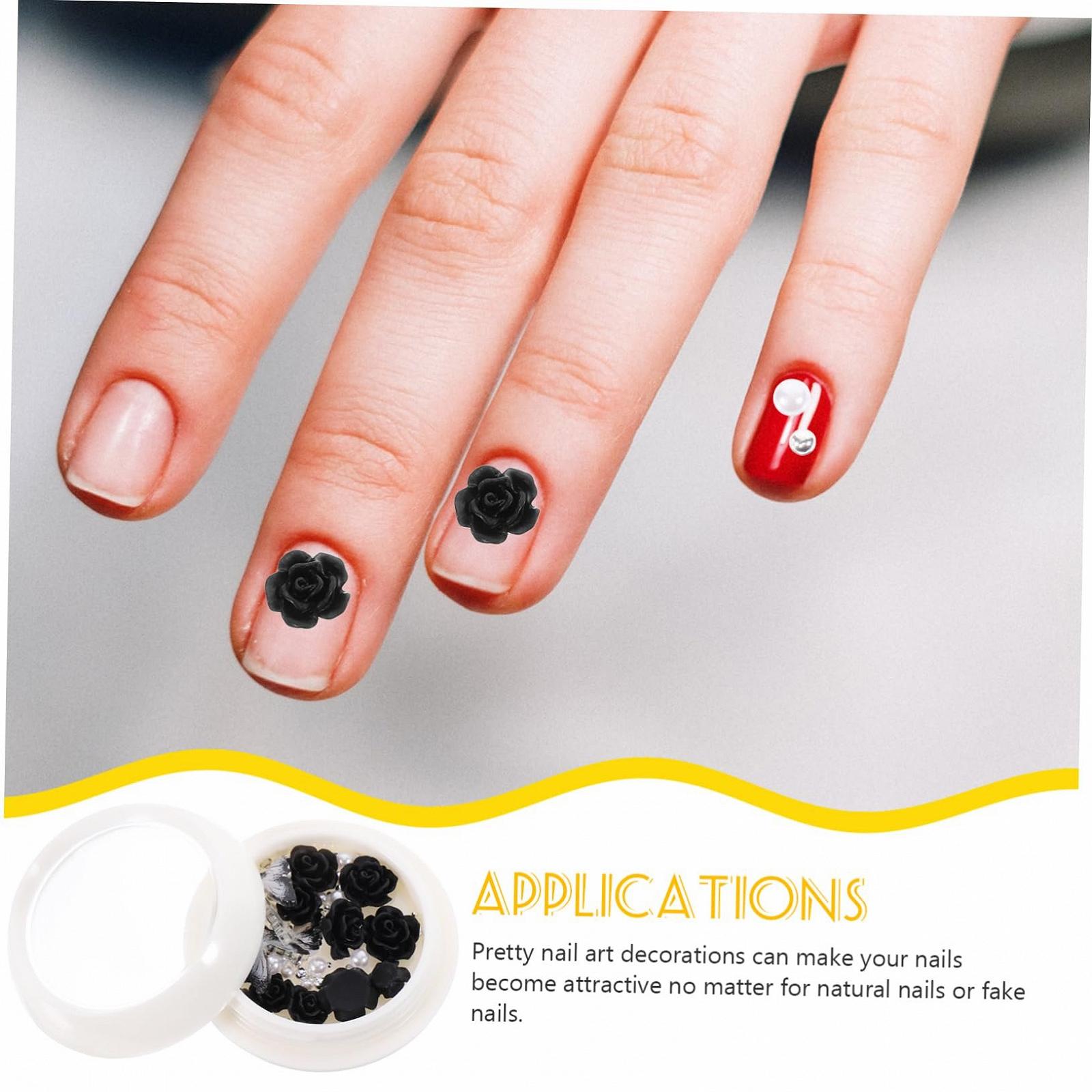 Набір 2 коробки Дрібні дорогоцінні камені та підвіски для створення нейл-арту для жінок, фото №5