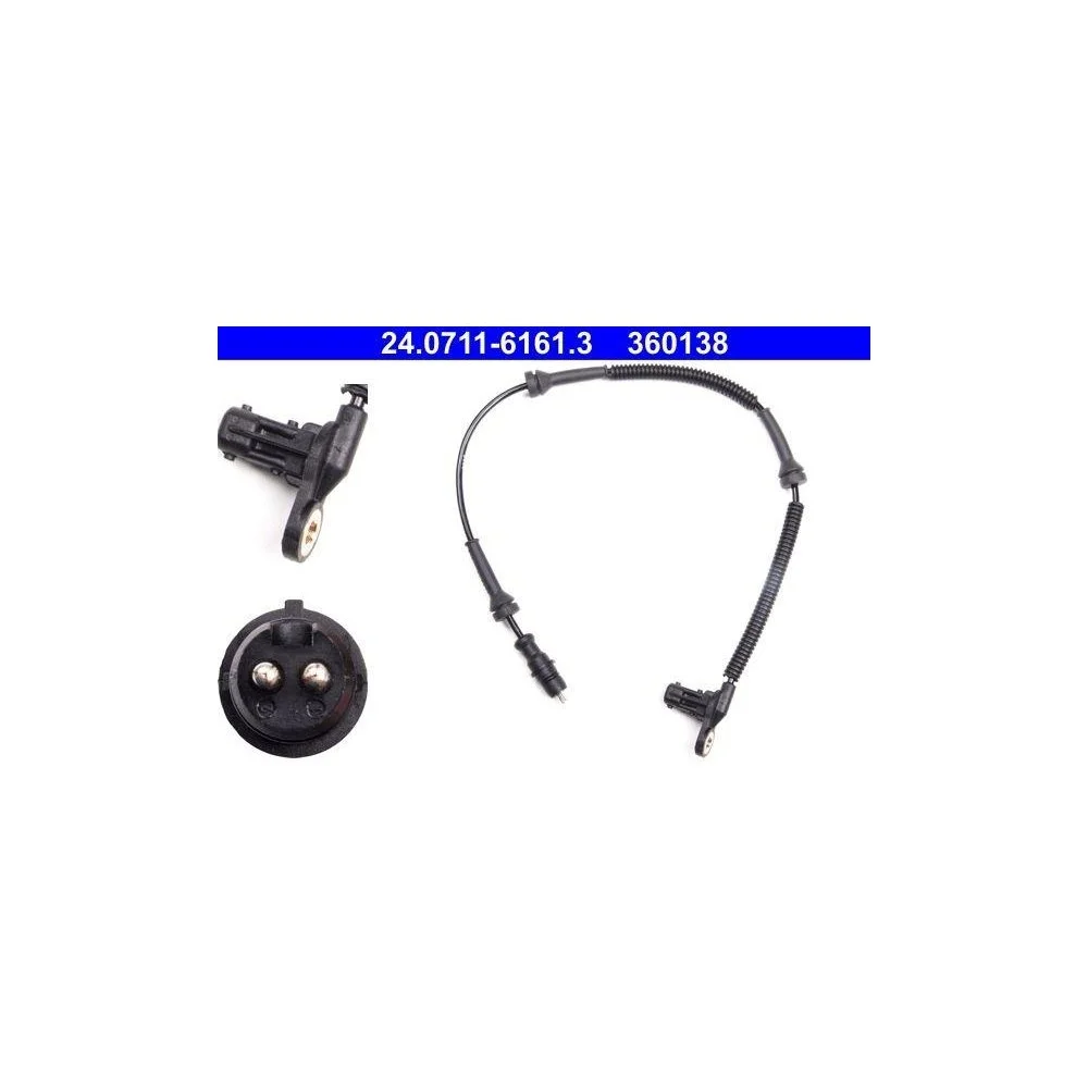 Датчик скорости вращения колеса ATE 24.0711-6161.3 для RENAULT передний мост, фото №1 Датчик скорости вращения колеса ATE 24.0711-6161.3 для RENAULT передний мост, фото №1