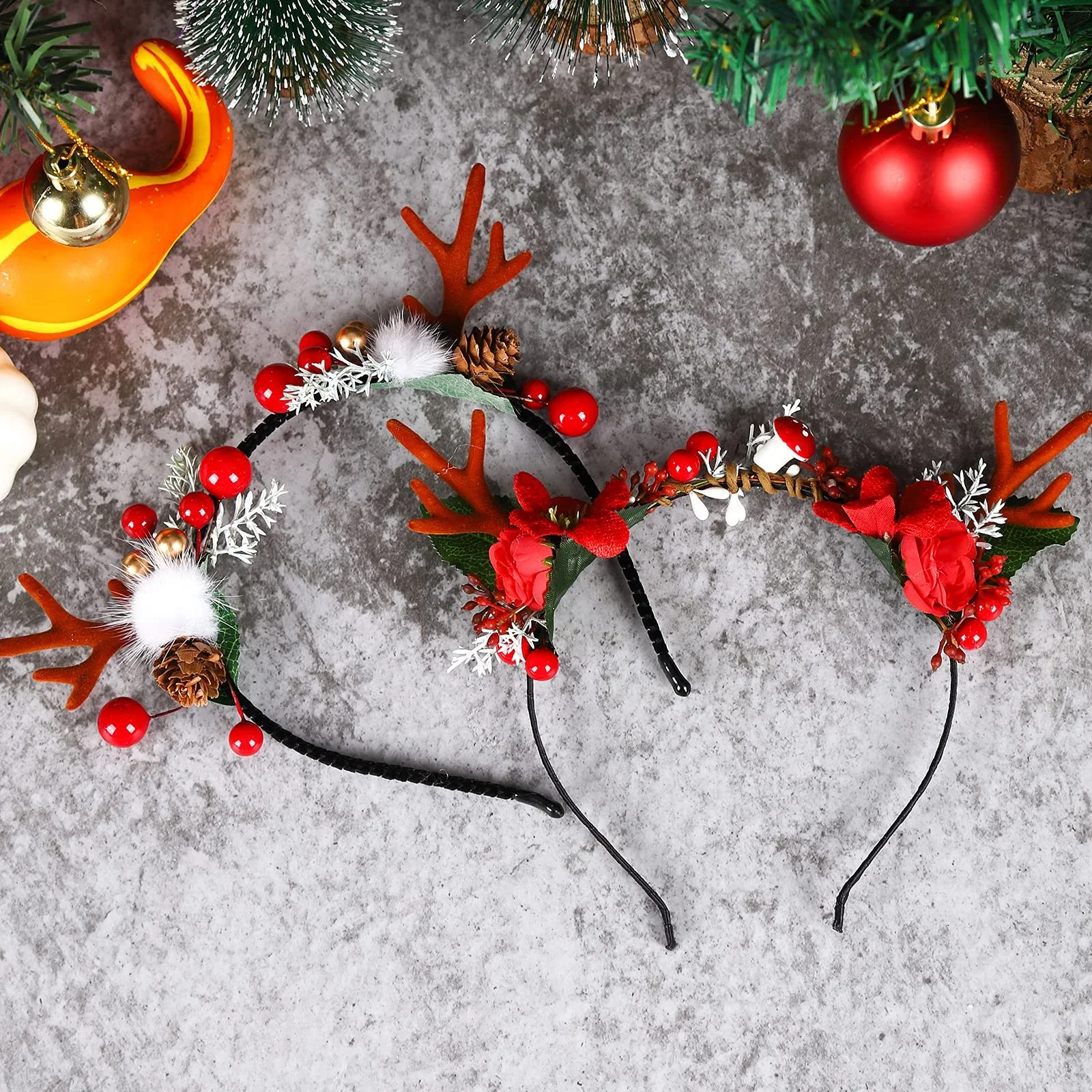 Обруч для волосся Різдвяна квітка, фото №7