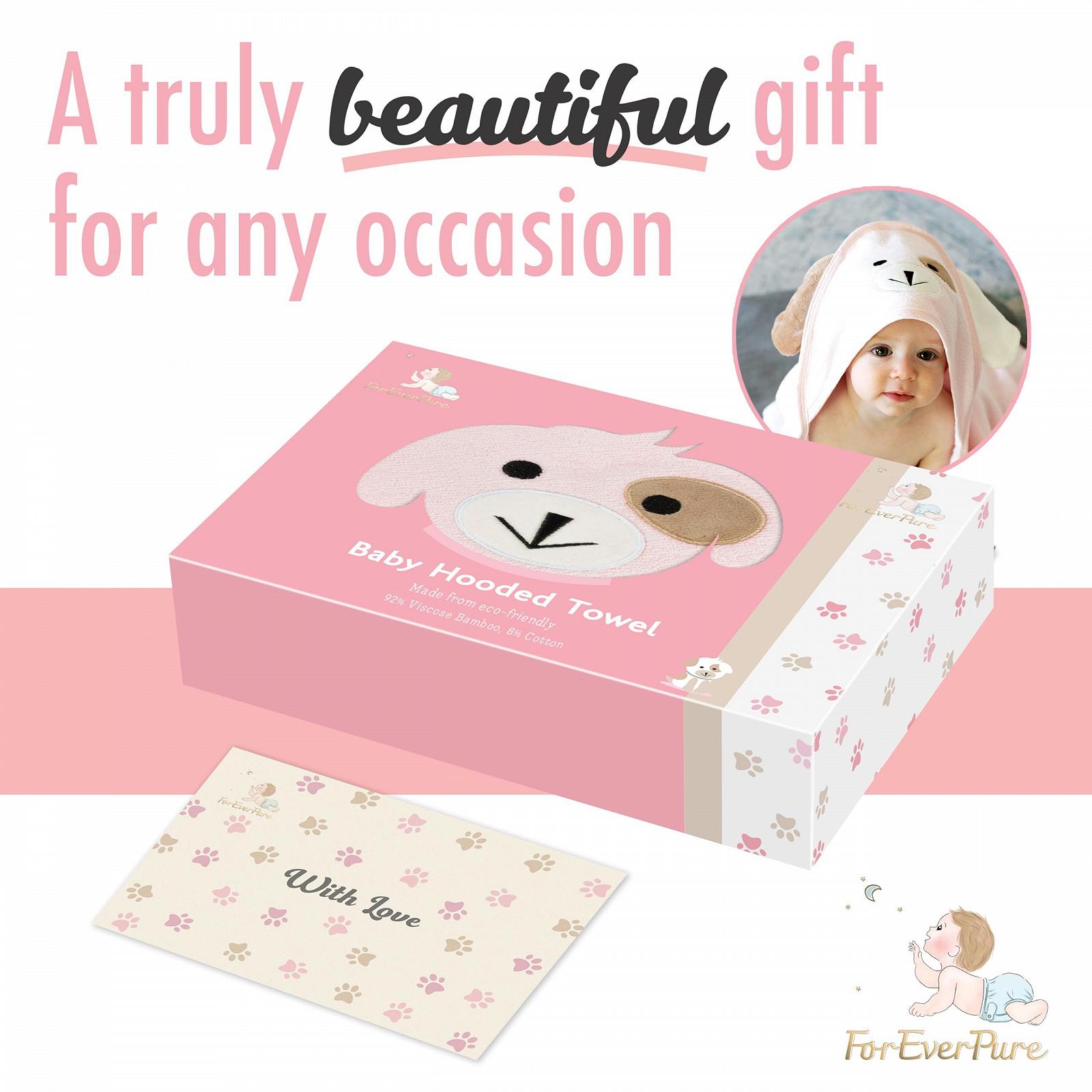 Рушник с капюшоном Premium Baby, 100% органический бамбук, 89 x 89 см, розовый, фото №2