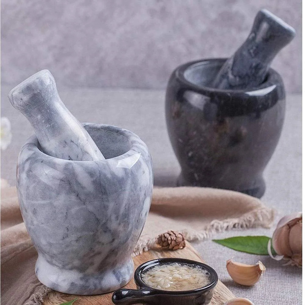 Ступка з товкачиком гранітна для песто, спецій, приправ, фото №5