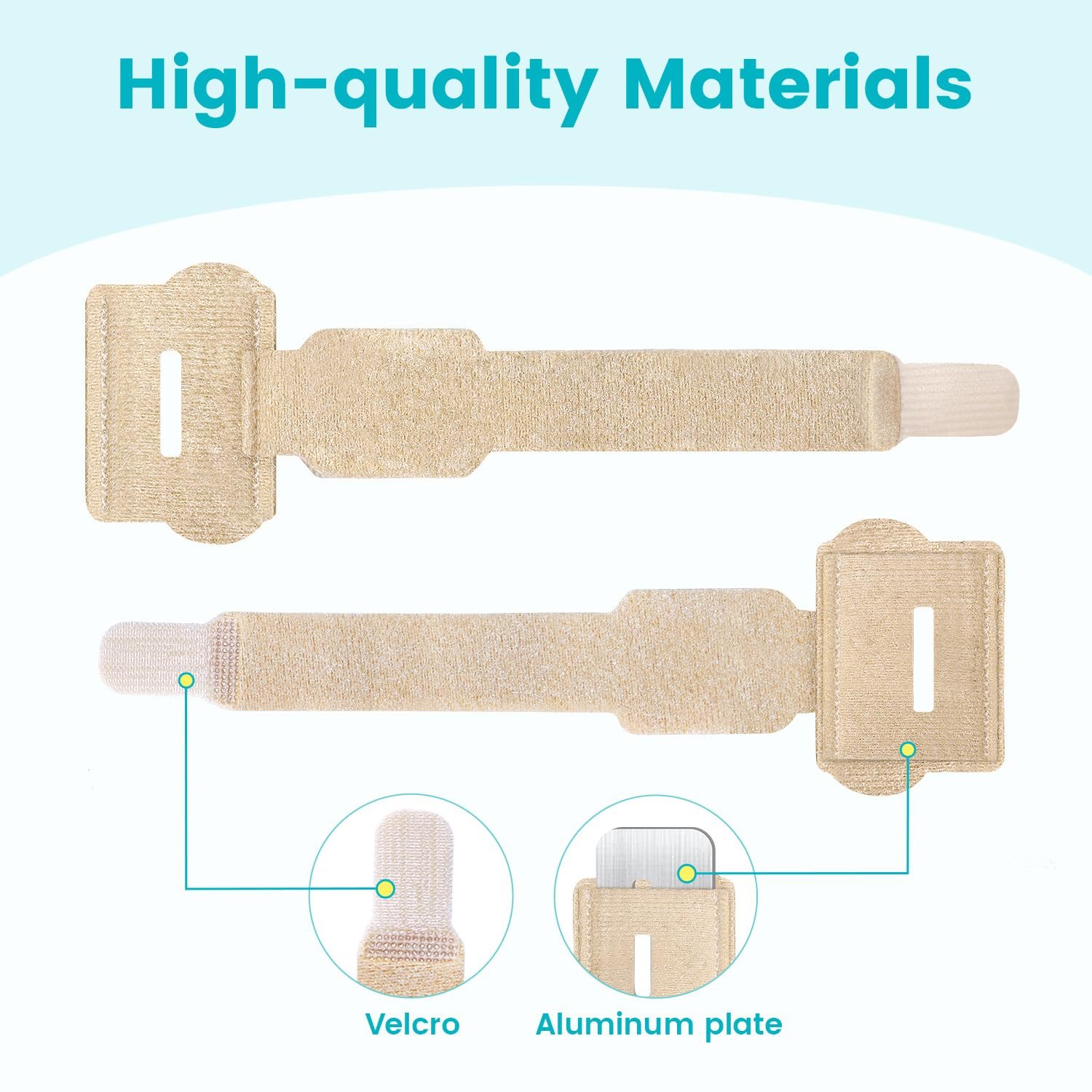 Шина для выпрямления молотковидных пальцев ног Pozpo Tech с металлической пластиной (бежевый) 2 шт., фото №4