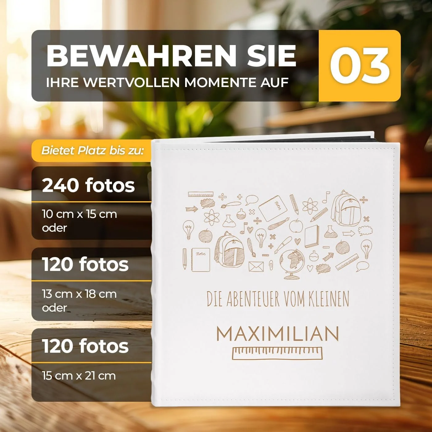 Фотоальбом Murrano Для DIY и гравировки 33 x 30 см Белый, фото №4 Фотоальбом Murrano Для DIY и гравировки 33 x 30 см Белый, фото №4