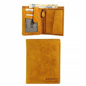 Шкіряний гаманець Ochre Yellow з RFID захистом, відділеннями для купюр, 11 слотами для карт, 4 кишенями - Фото 1