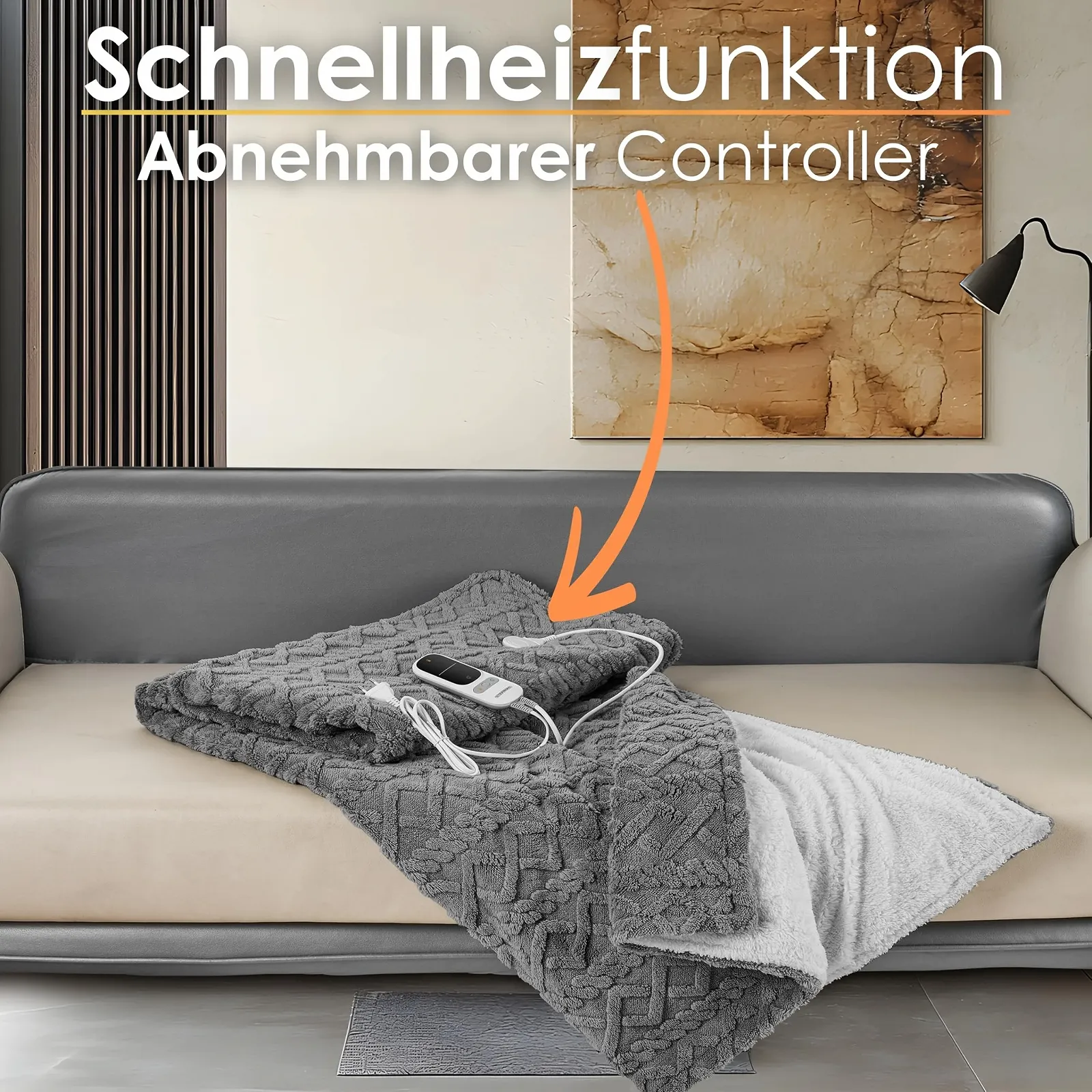 Електрична ковдра 180 x 130 см з автоматичним вимкненням, 9 рівнів нагріву, фото №7 Електрична ковдра 180 x 130 см з автоматичним вимкненням, 9 рівнів нагріву, фото №7