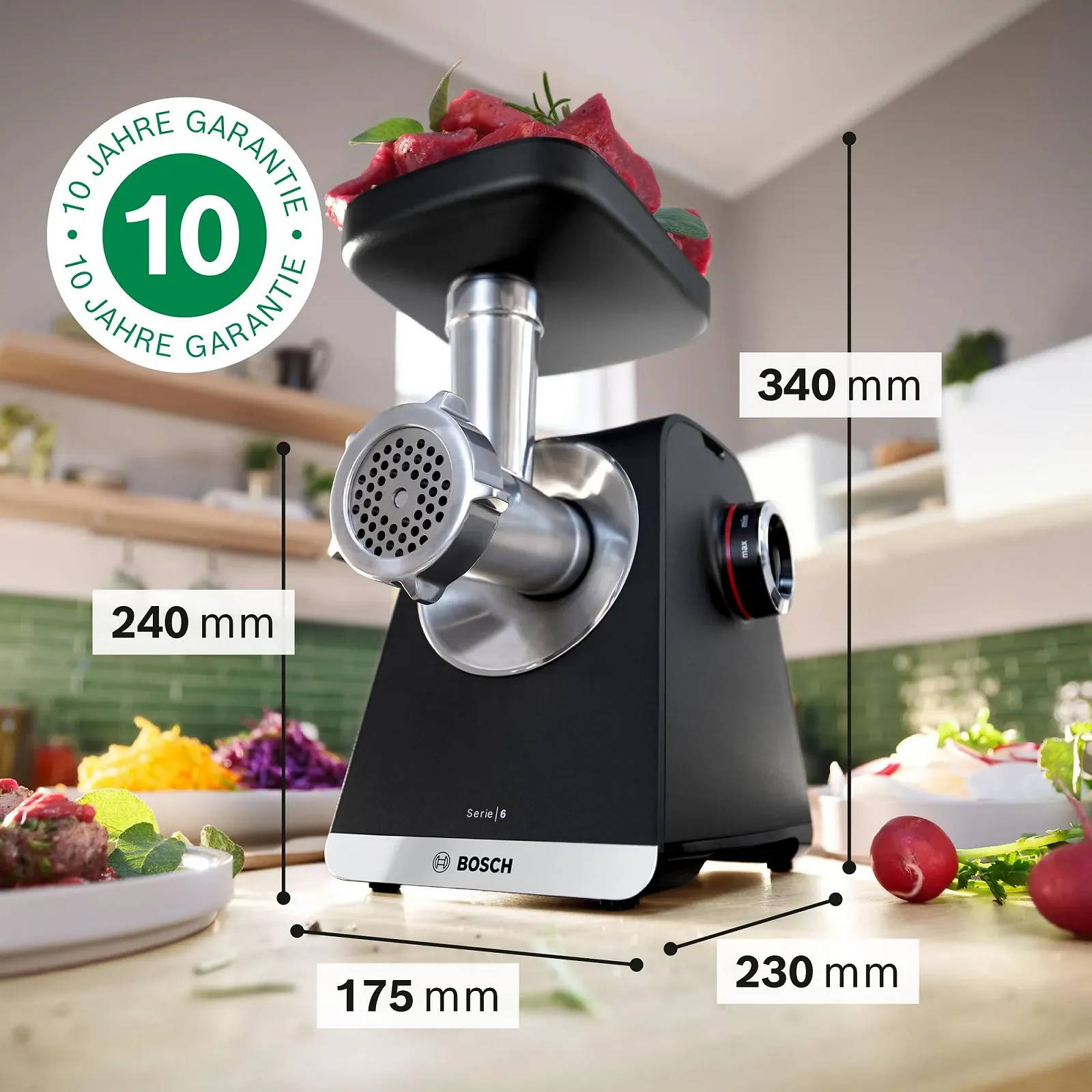 Мясорубка Bosch MultiPower MFWS650B Series 6 2100 Вт Black, фото №2 Мясорубка Bosch MultiPower MFWS650B Series 6 2100 Вт Black, фото №2