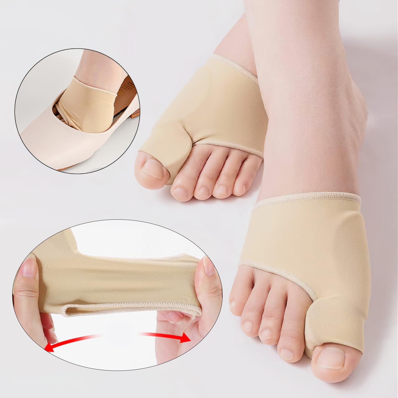 Повязка для коррекции Hallux Valgus, 2 шт. Гелевая шина Hallux для растяжения и разделения, регулируемая, для мужчин и женщин, фото №7