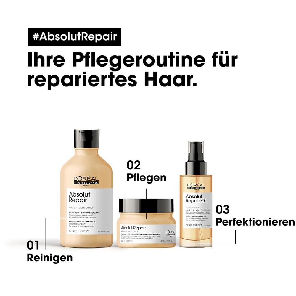 Шампунь L'Oréal Professionnel Serie Expert Absolut Repair для поврежденных и сухих волос с киноа, фото №6