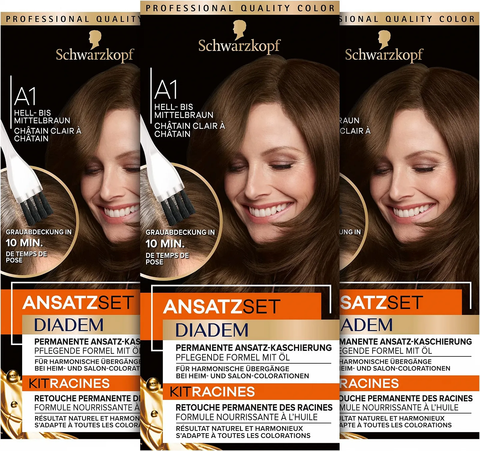 Фарба для волосся Diadem Root Set A1 Світло-середній коричневий, 22 мл, фото №1