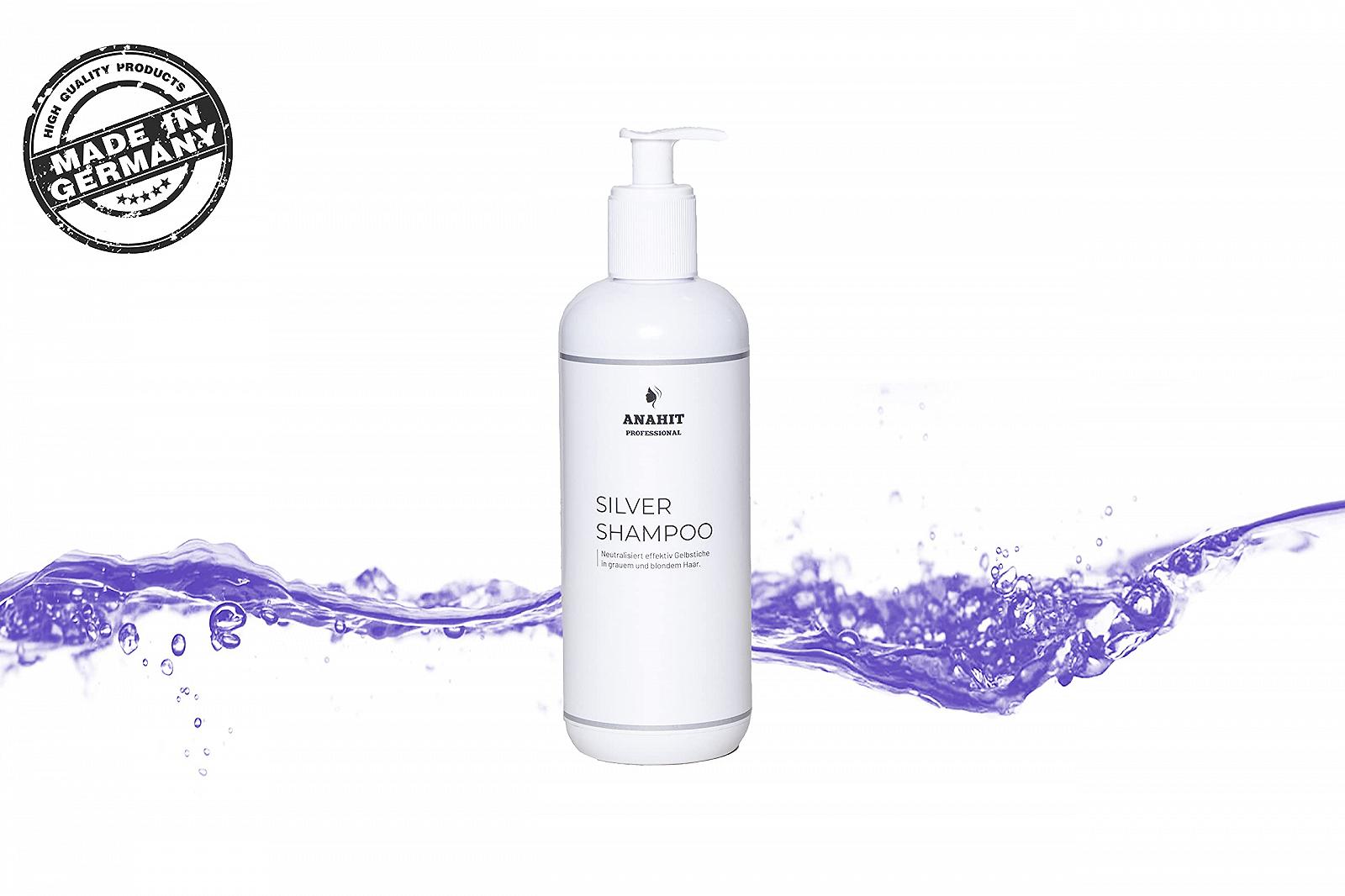 Шампунь Silver Anahit Professional Фиолетовый Шампунь для Серебристых Волос Radiant Blonde Grey White Hair Care Анти-желтый эффект 500 мл, фото №2