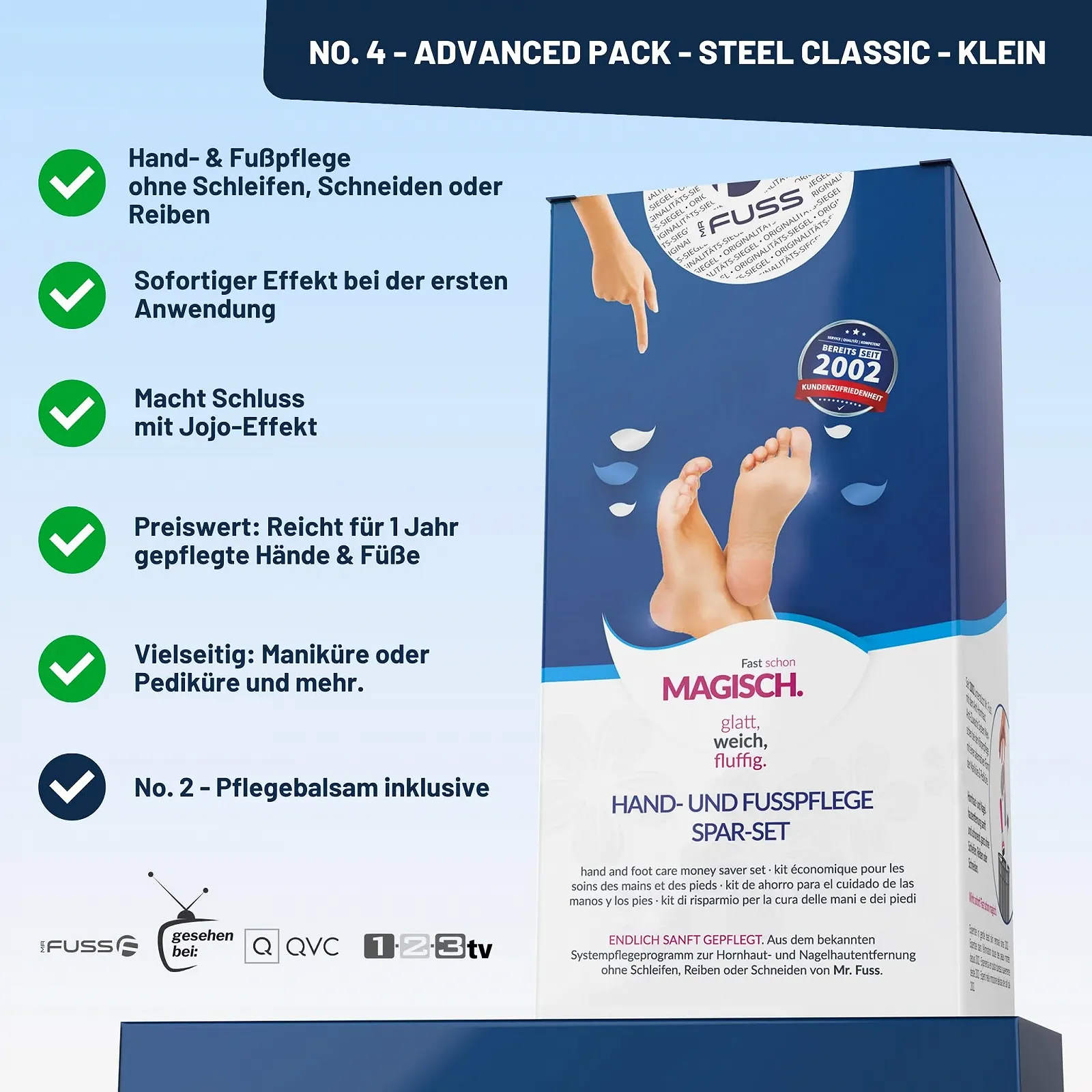 Набор для ухода за руками и ногами Mr. Fuss № 4 Advanced Pack для удаления мозолей и кутикулы 4 предмета, фото №6