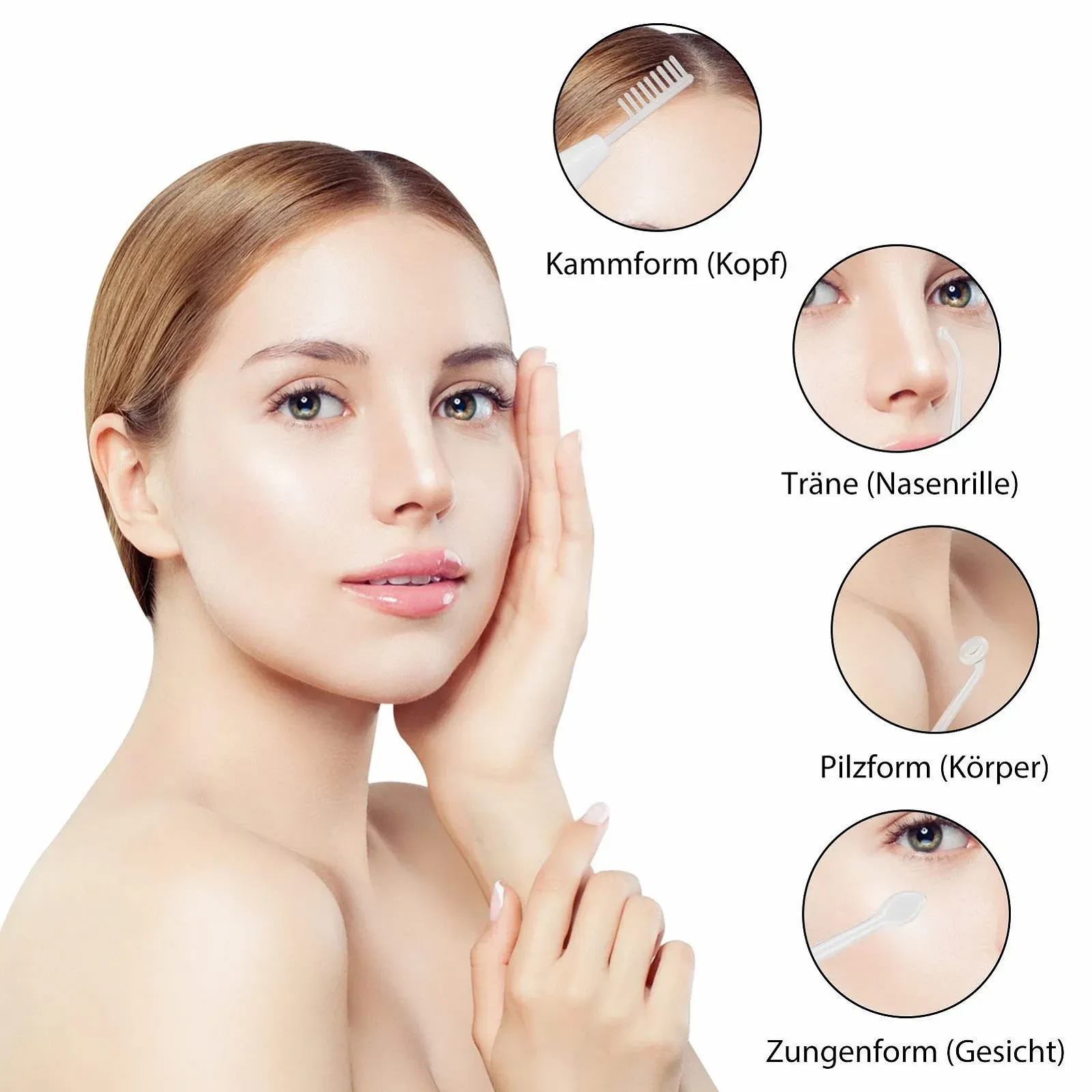 Портативний апарат дарсонваль KingSaid для обличчя та волосся з 4 електродами, фото №3