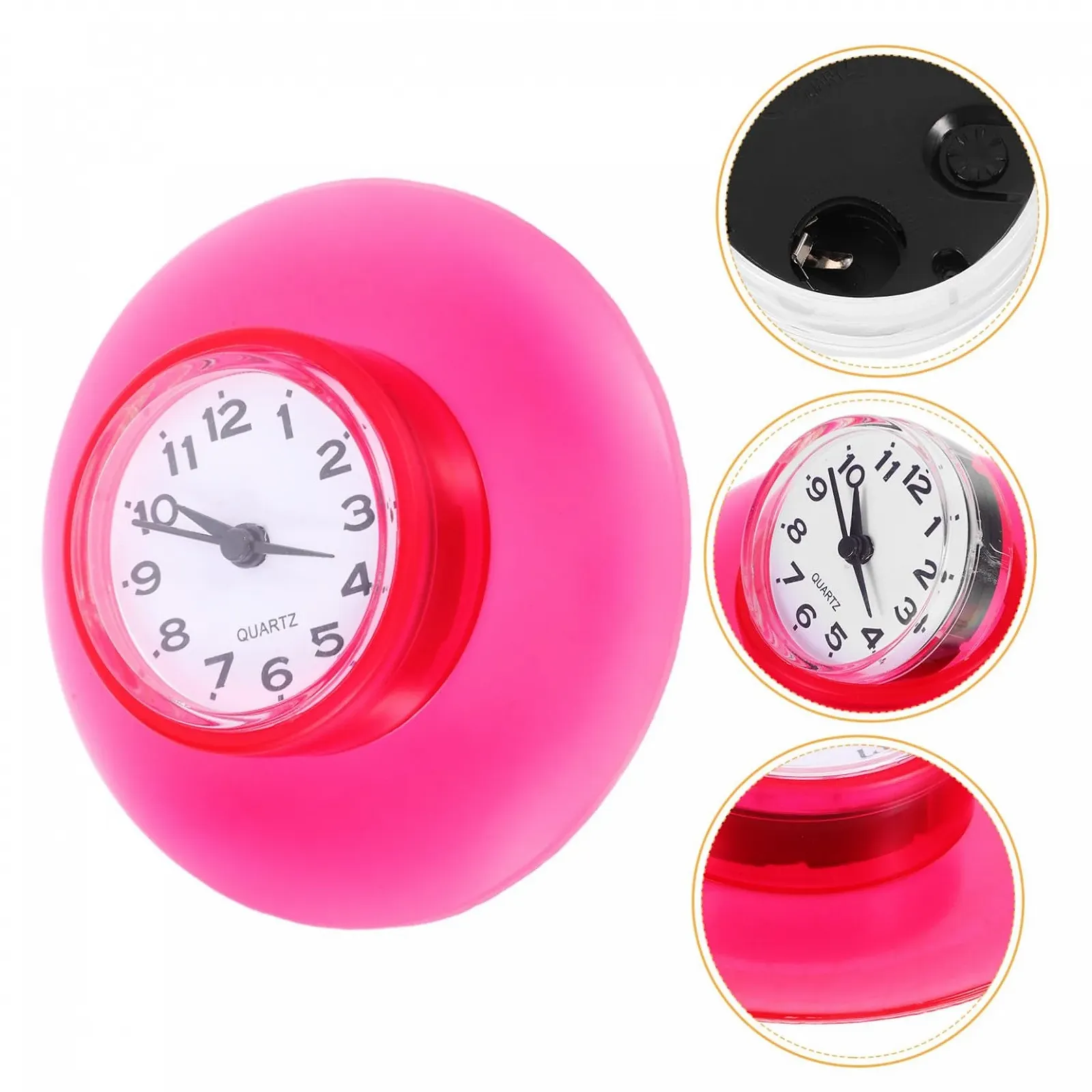 Годинник MUCKLILY Водонепроникний з живленням від батарейок для ванної кімнати з міцною присоскою, фото №8