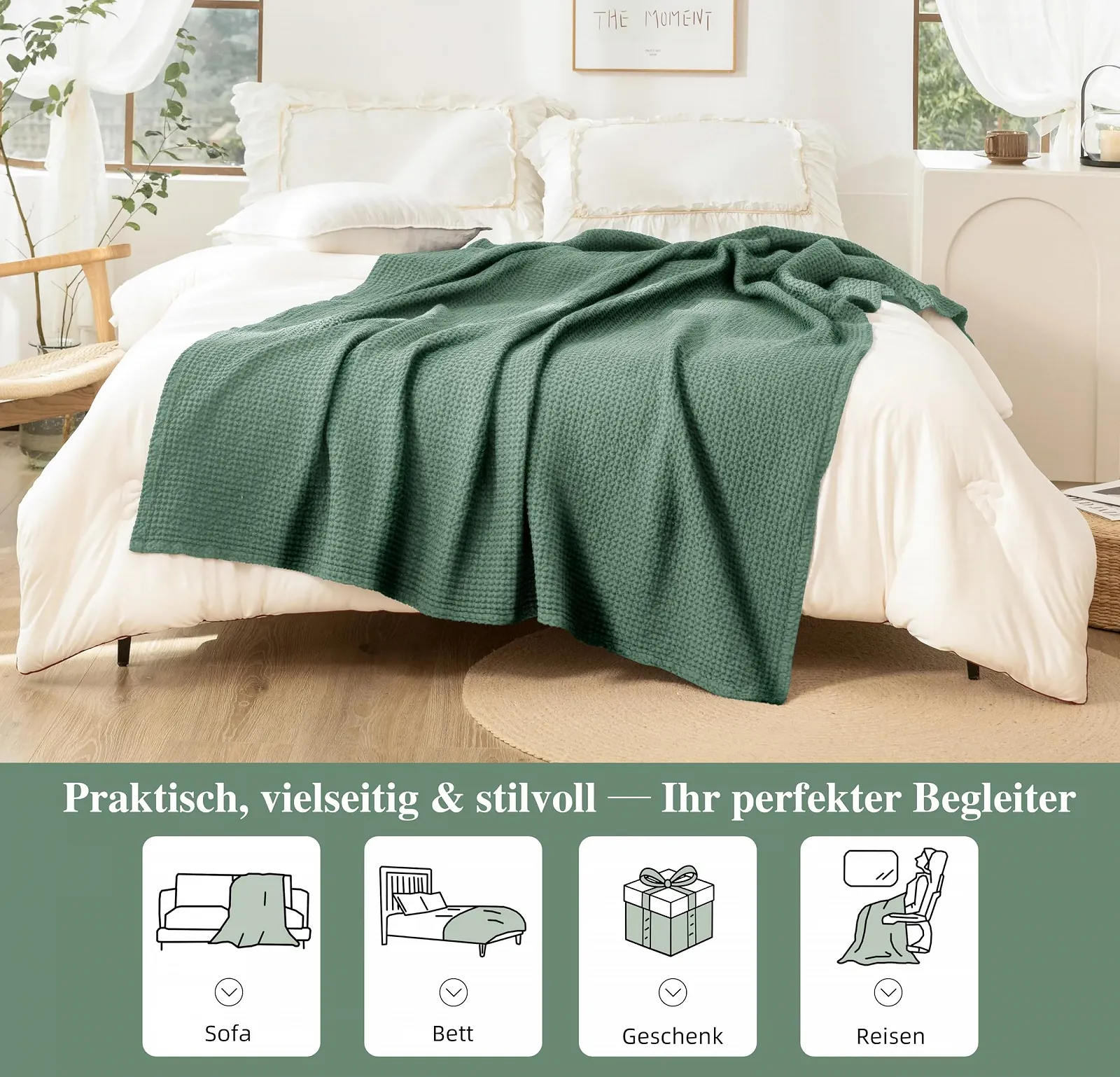 Покривало CHUFFED Вафельний піке 270 x 230 см 100% Бавовна, фото №5