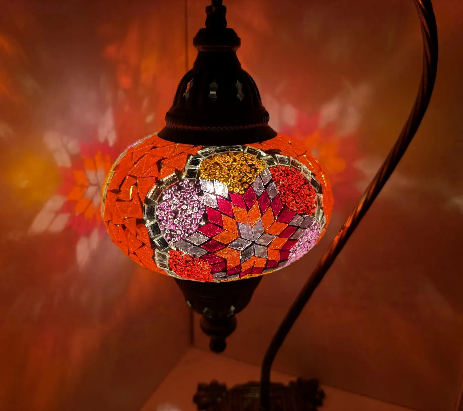 Настільна лампа Samarkand Lights Mosaic Floor Lamp S Oriental Turkish Orange, фото №2