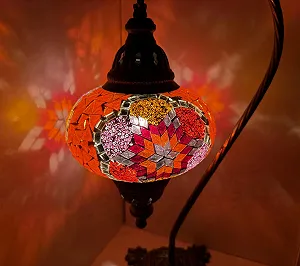 Настільна лампа Samarkand Lights Mosaic Floor Lamp S Oriental Turkish Orange synthetic.ua - Фото 1