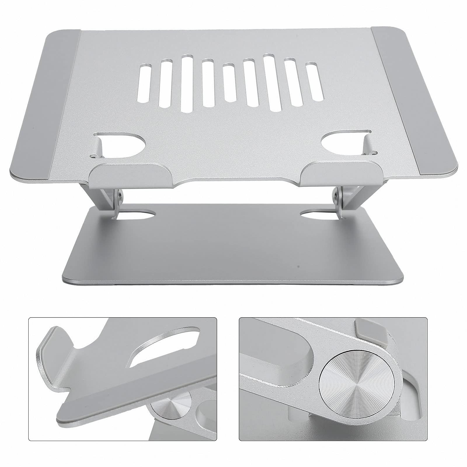 Подставка для ноутбука складная портативная алюминиевый сплав серебристая Легкая складная подставка для ноутбуков 11-15,6 дюймов, фото №9
